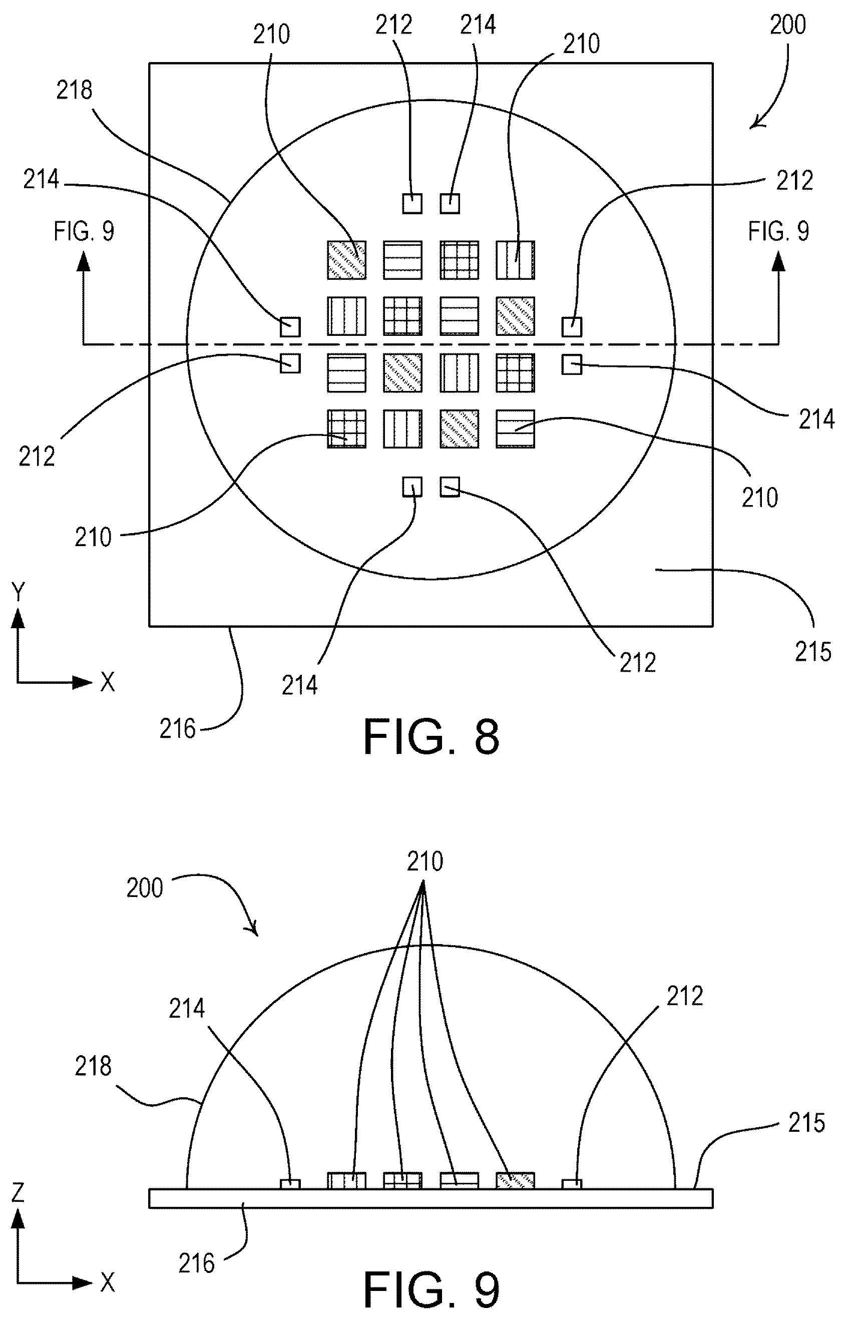 Patent US12460809 Figure 8 – Lighting device with inner and outer heat sinks having different thermal conductivities