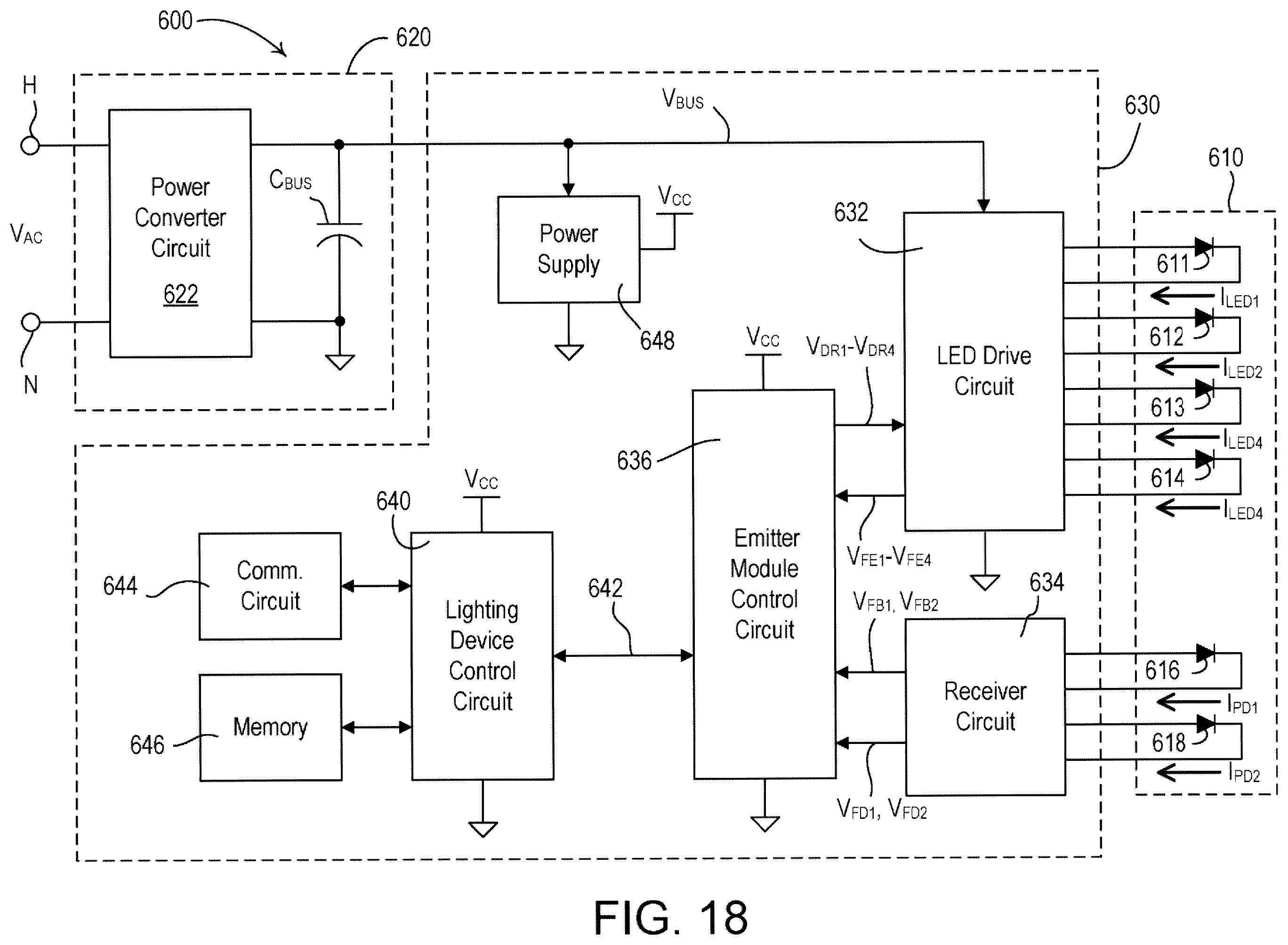 Patent US12460809 Figure 19 – Lighting device with inner and outer heat sinks having different thermal conductivities