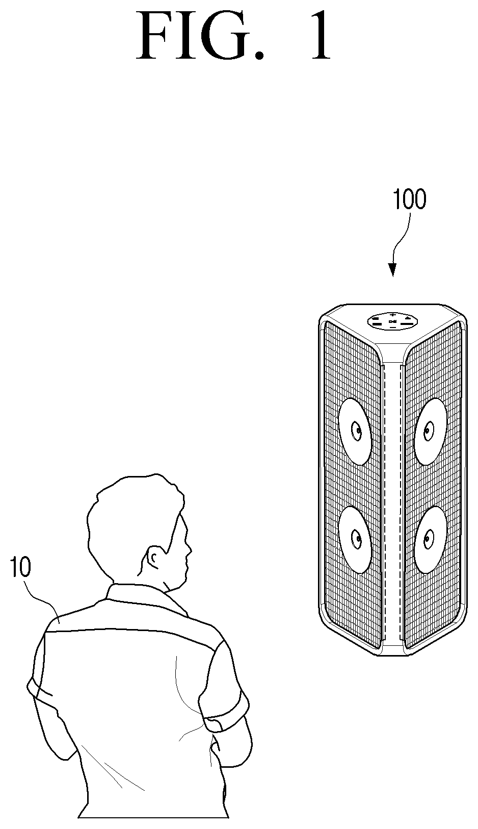 Patent US12460811 Figure 1 – Speaker and control method thereof