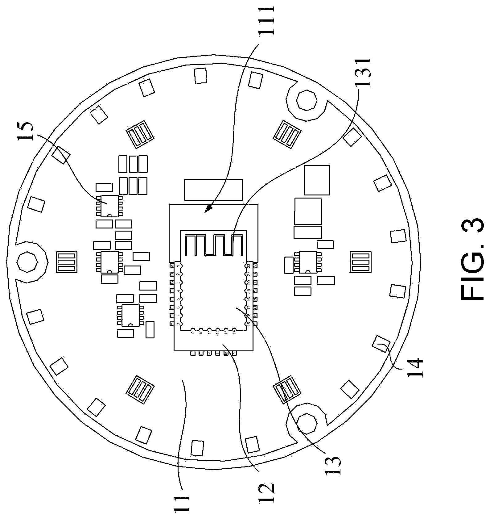 Patent US12460812 Figure 2 – Lighting device and ceiling fan lamp
