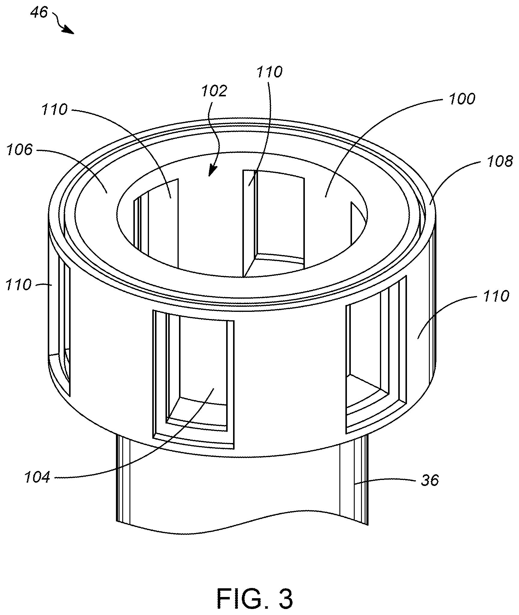 Patent US12460814 Figure 3 – Low NOx gas burner with cooled flue gas recycle