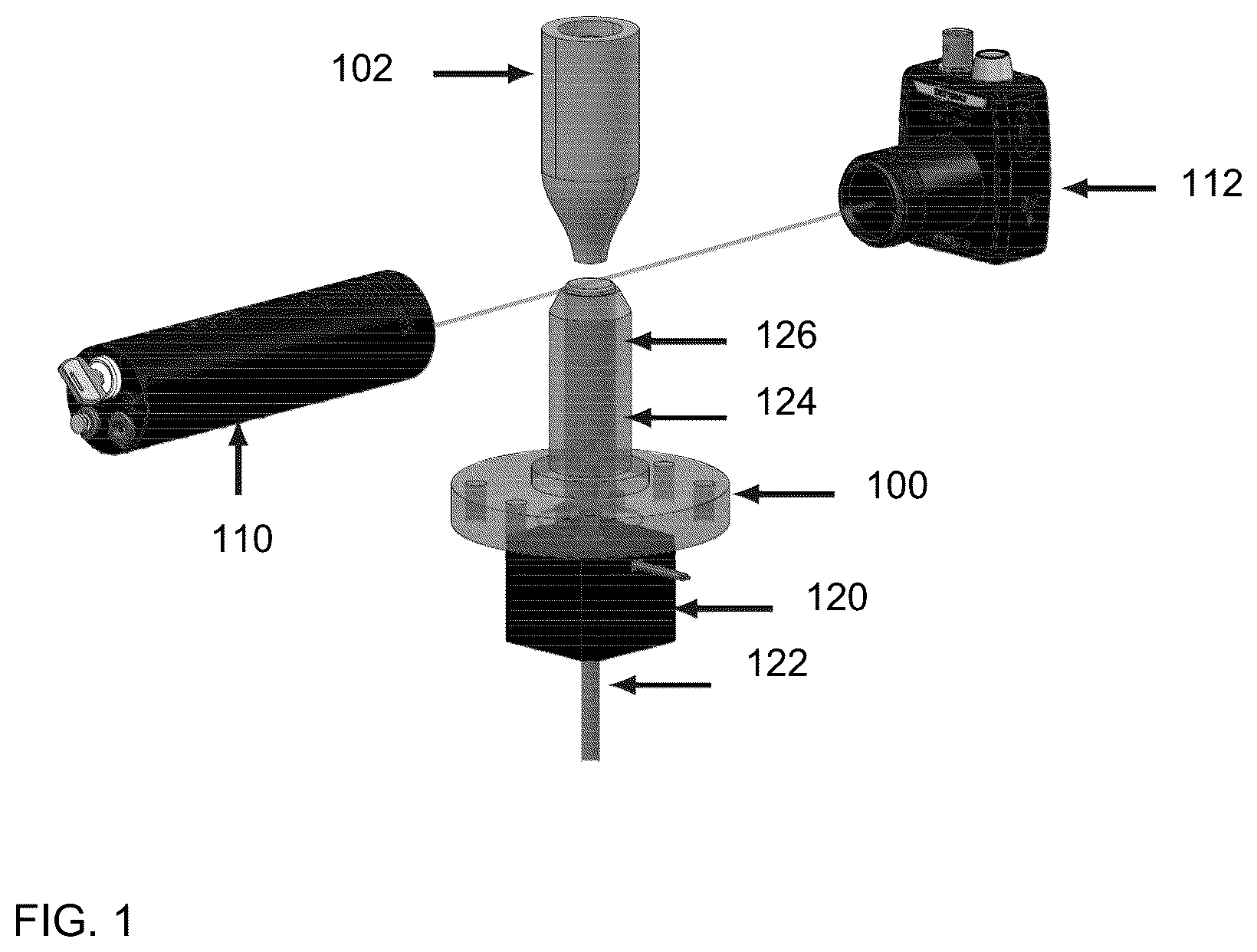 Patent US12460816 Figure 1 – Optical feedback control mechanism for solid reactant strand positioning