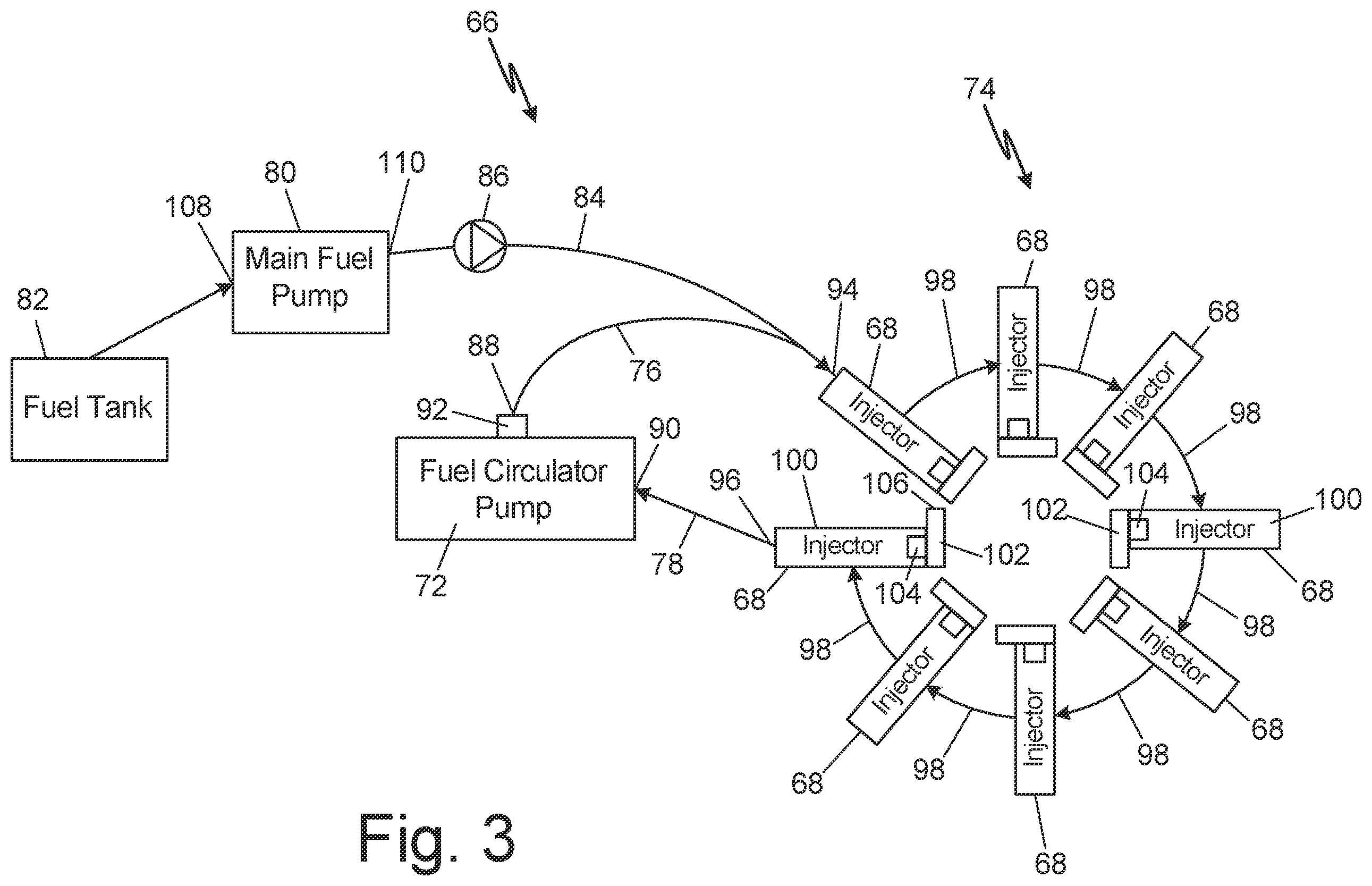 Patent US12460819 Figure 3 – Continuous flow fuel system