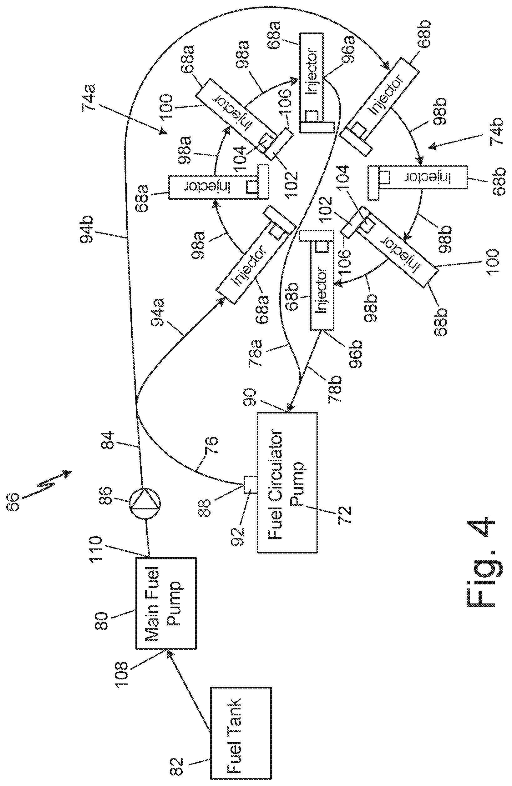 Patent US12460819 Figure 4 – Continuous flow fuel system