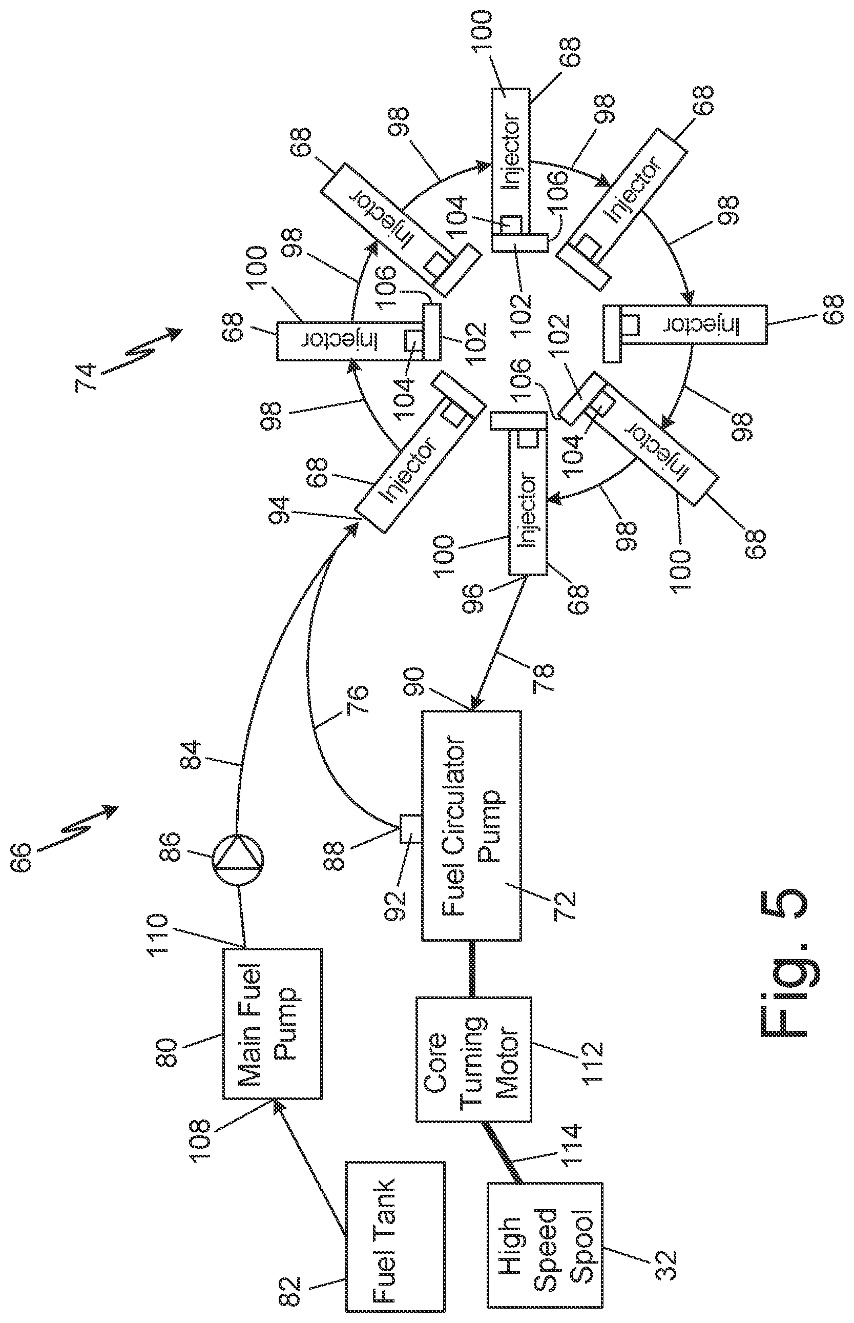 Patent US12460819 Figure 5 – Continuous flow fuel system