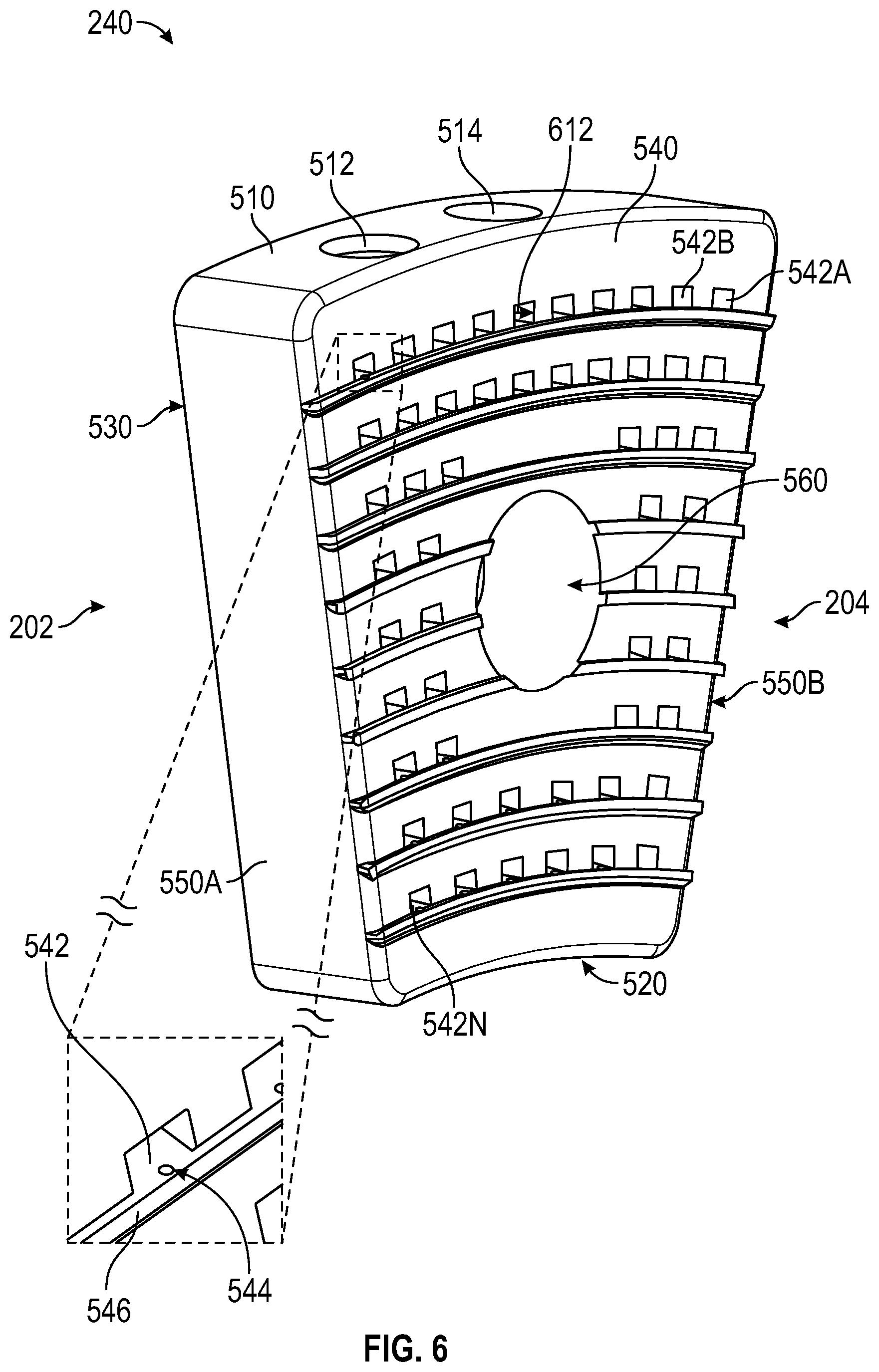 Patent US12460821 Figure 6 – Fuel injector panels having micromixers