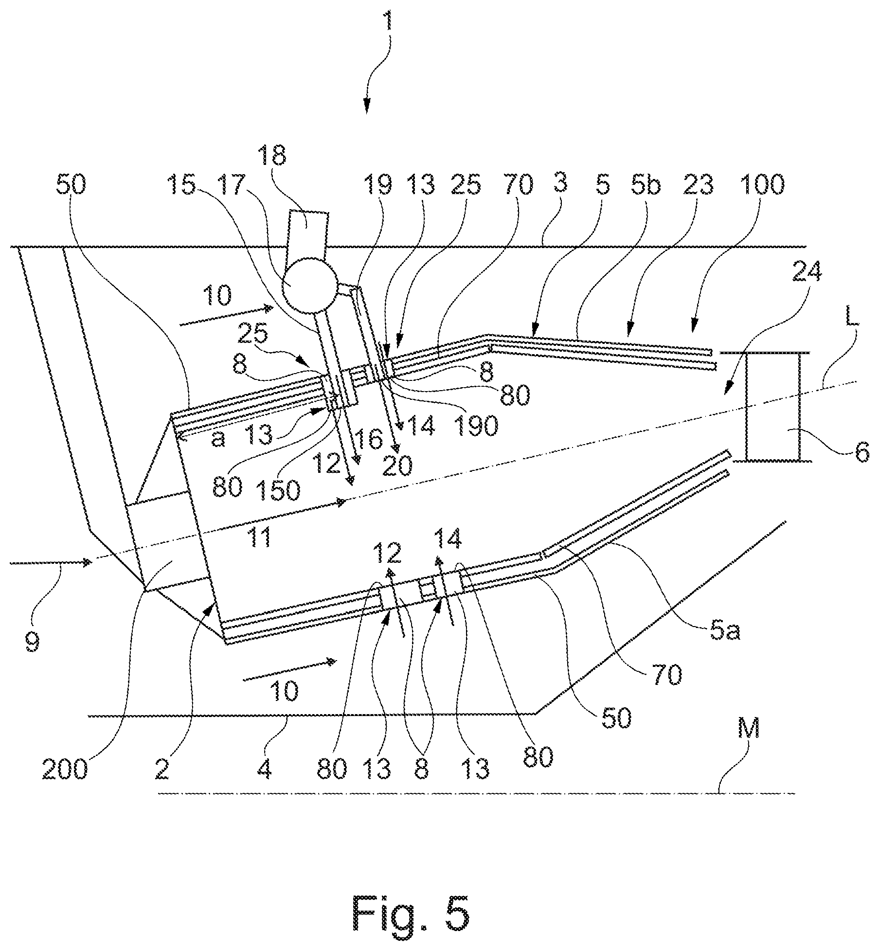 Patent US12460822 Figure 5 – Combustion chamber assembly for operation with liquid and/or gaseous fuel, gas turbine assembly and method