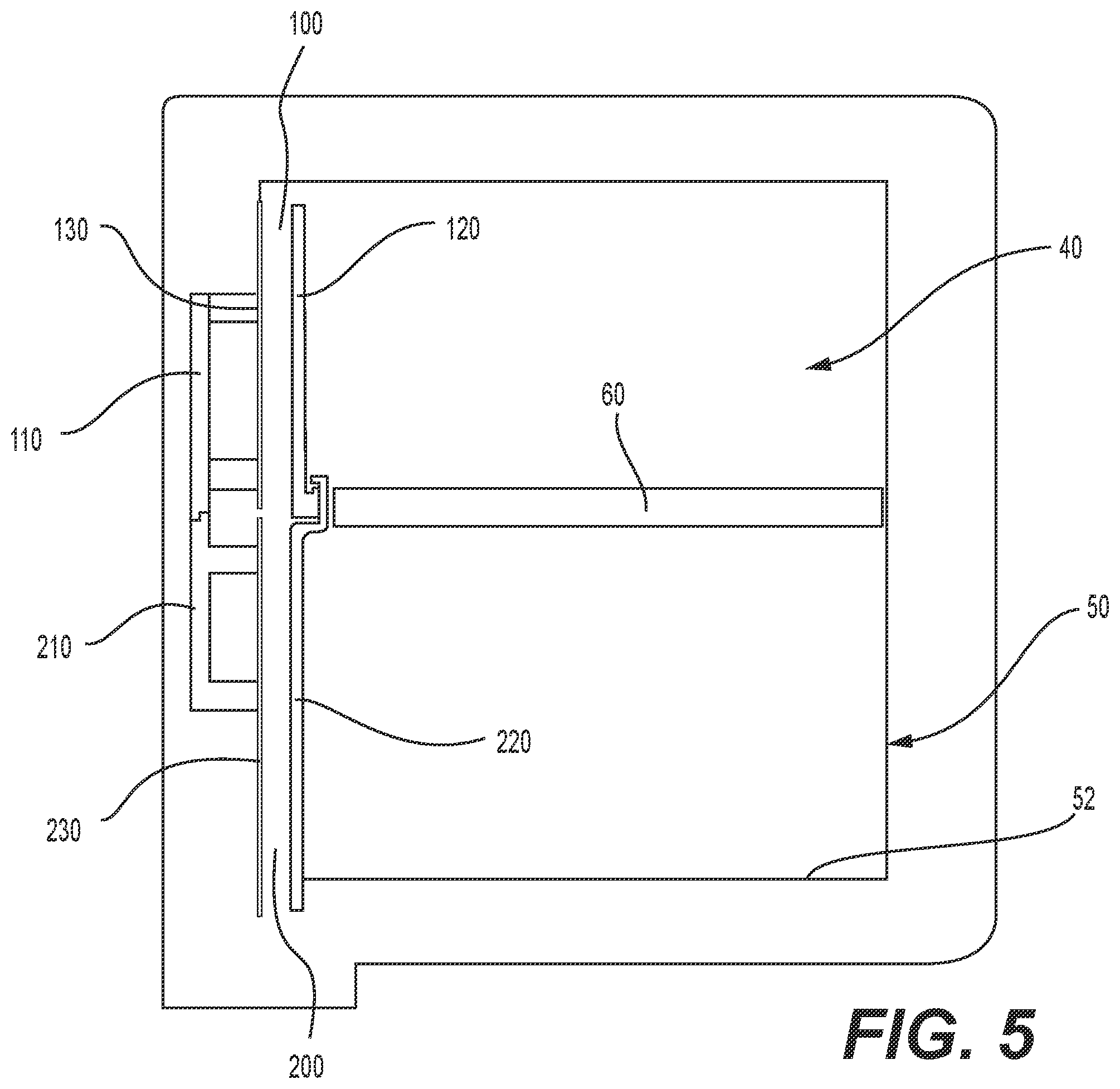 Patent US12460826 Figure 3 – Interlocking dual side hinge door for a domestic kitchen appliance
