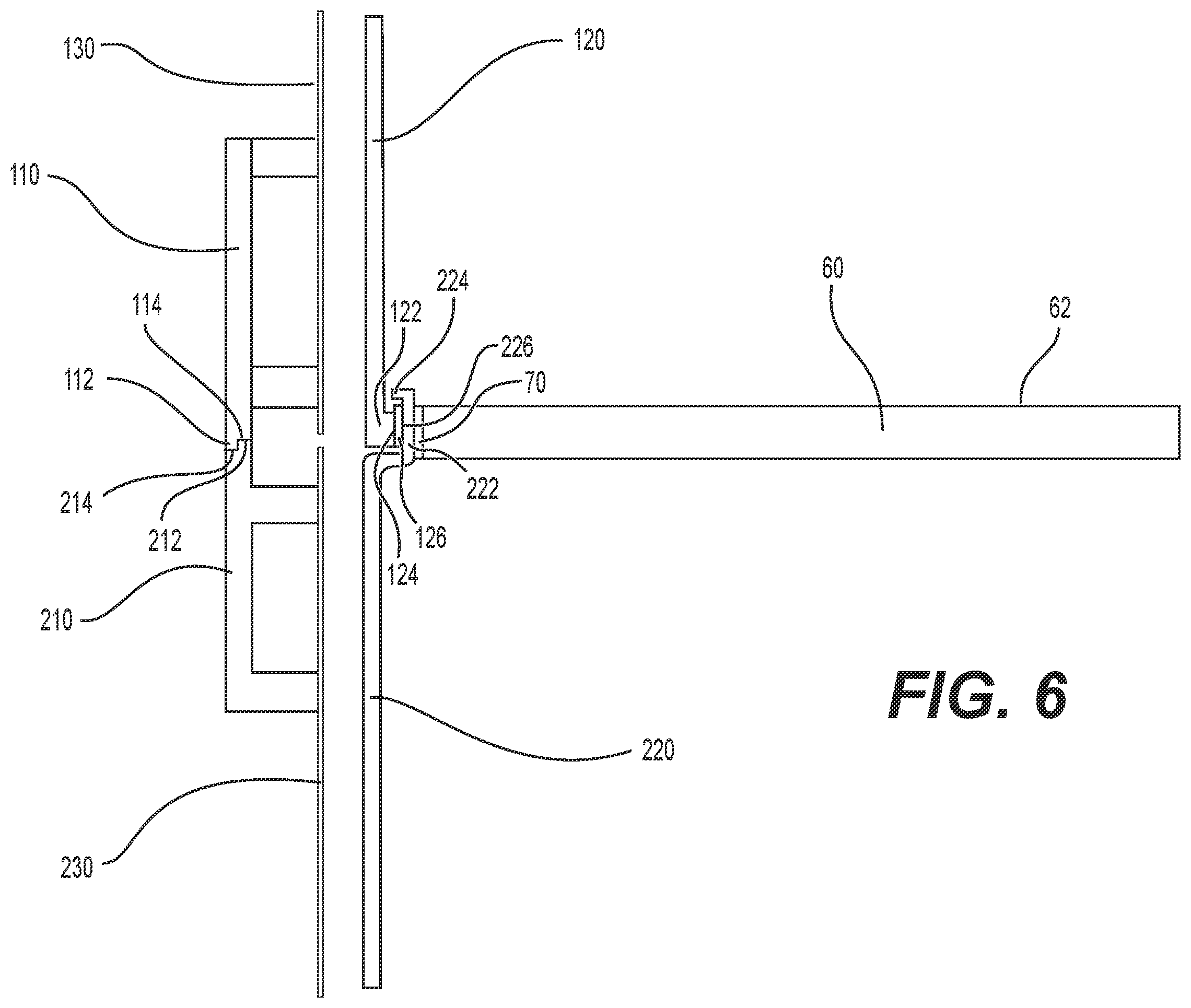 Patent US12460826 Figure 4 – Interlocking dual side hinge door for a domestic kitchen appliance