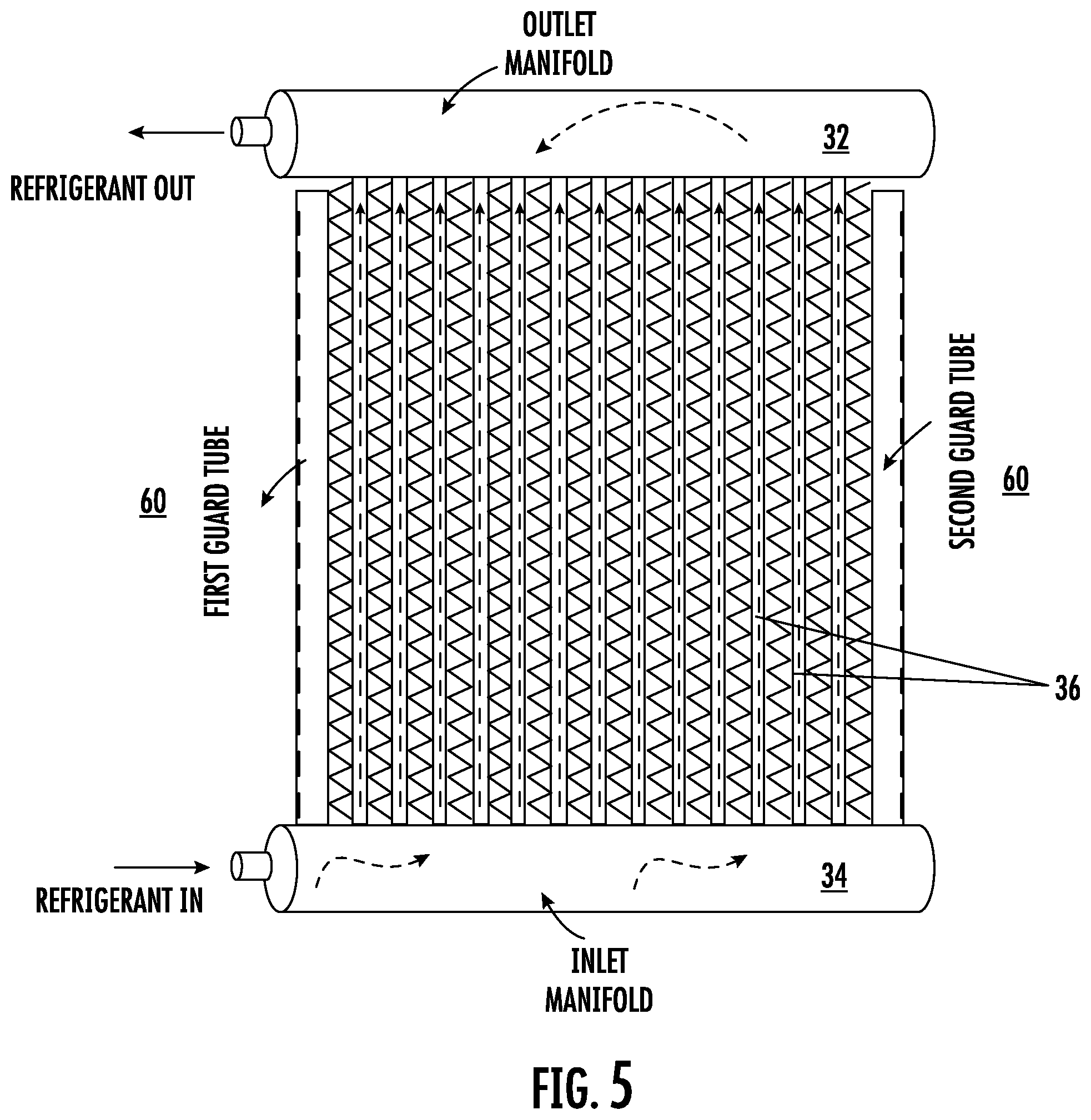 Patent US12460827 Figure 5 – Microchannel heat exchanger for heat pump