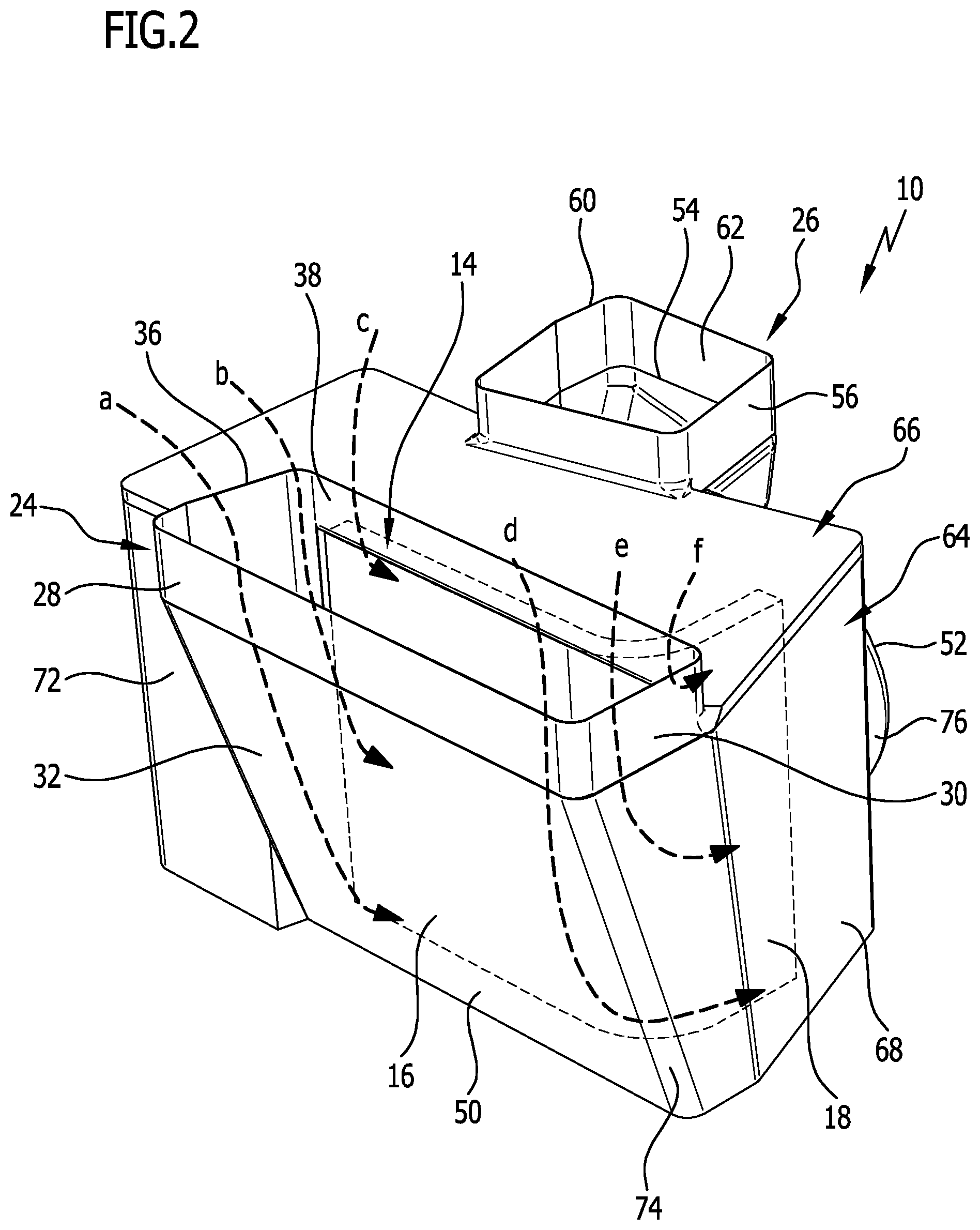 Patent US12460828 Figure 2 – Device for exchanging thermal energy with ambient air and heat pump with a device of this type