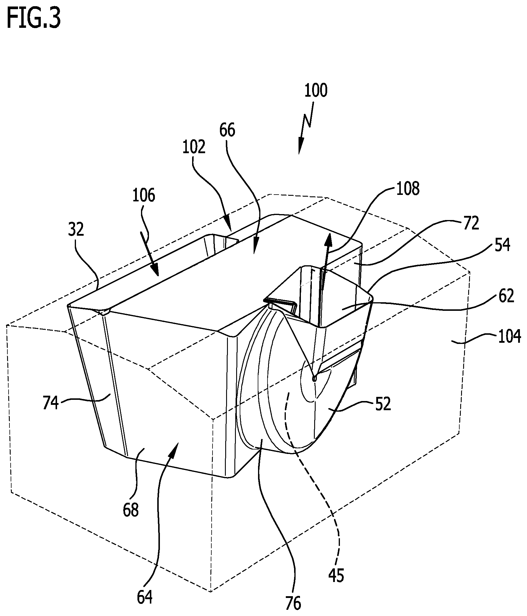 Patent US12460828 Figure 3 – Device for exchanging thermal energy with ambient air and heat pump with a device of this type