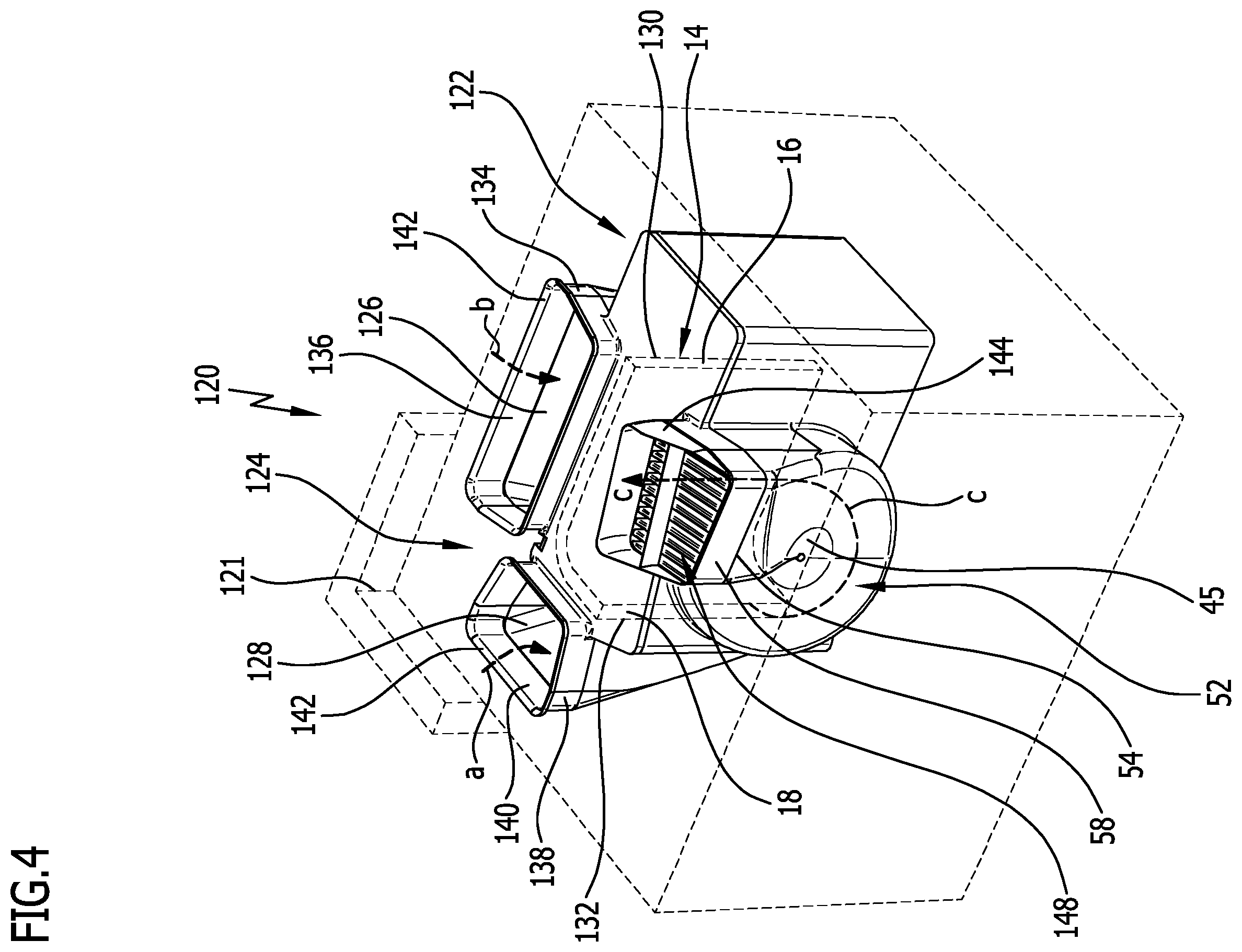Patent US12460828 Figure 4 – Device for exchanging thermal energy with ambient air and heat pump with a device of this type
