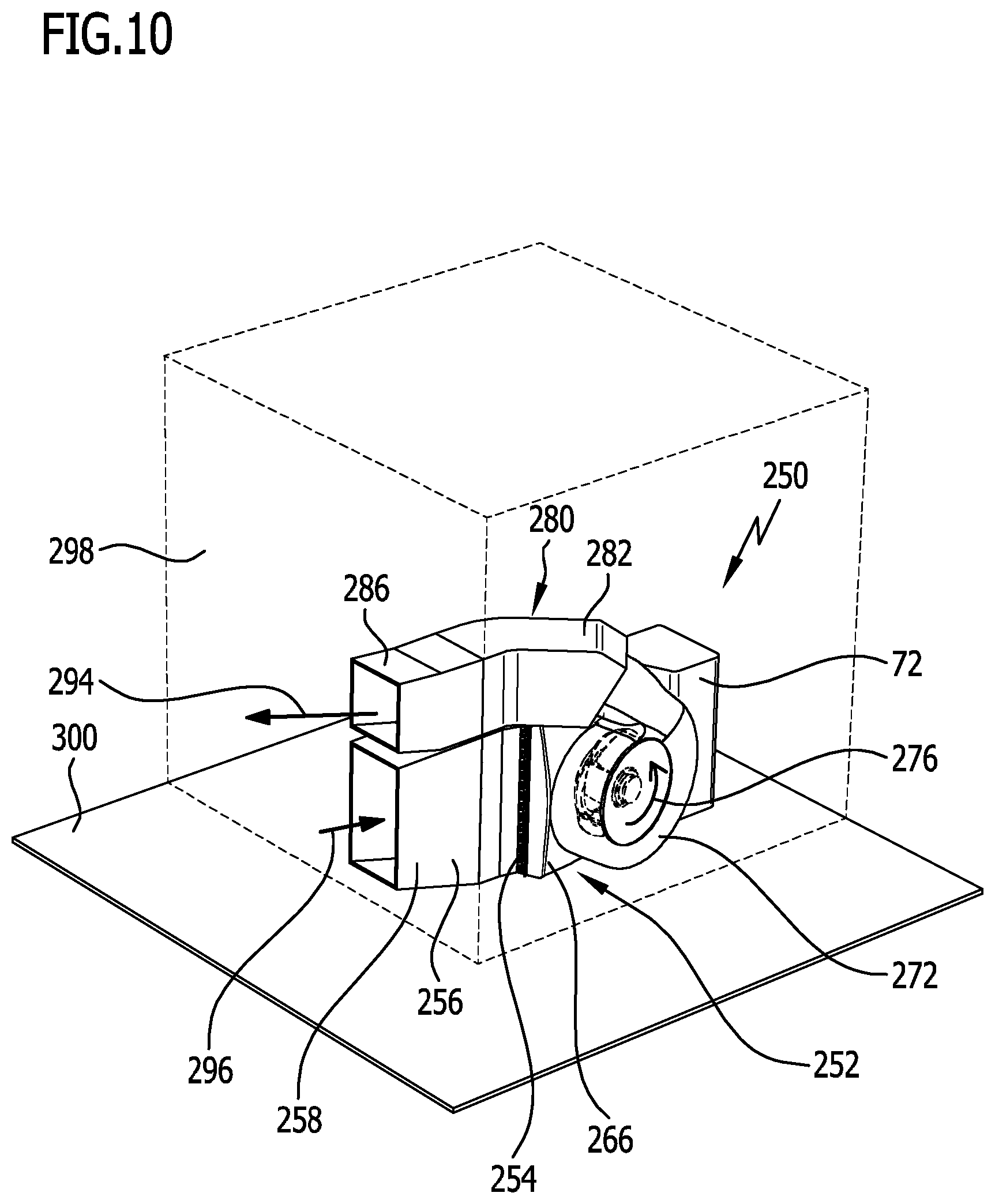 Patent US12460828 Figure 9 – Device for exchanging thermal energy with ambient air and heat pump with a device of this type