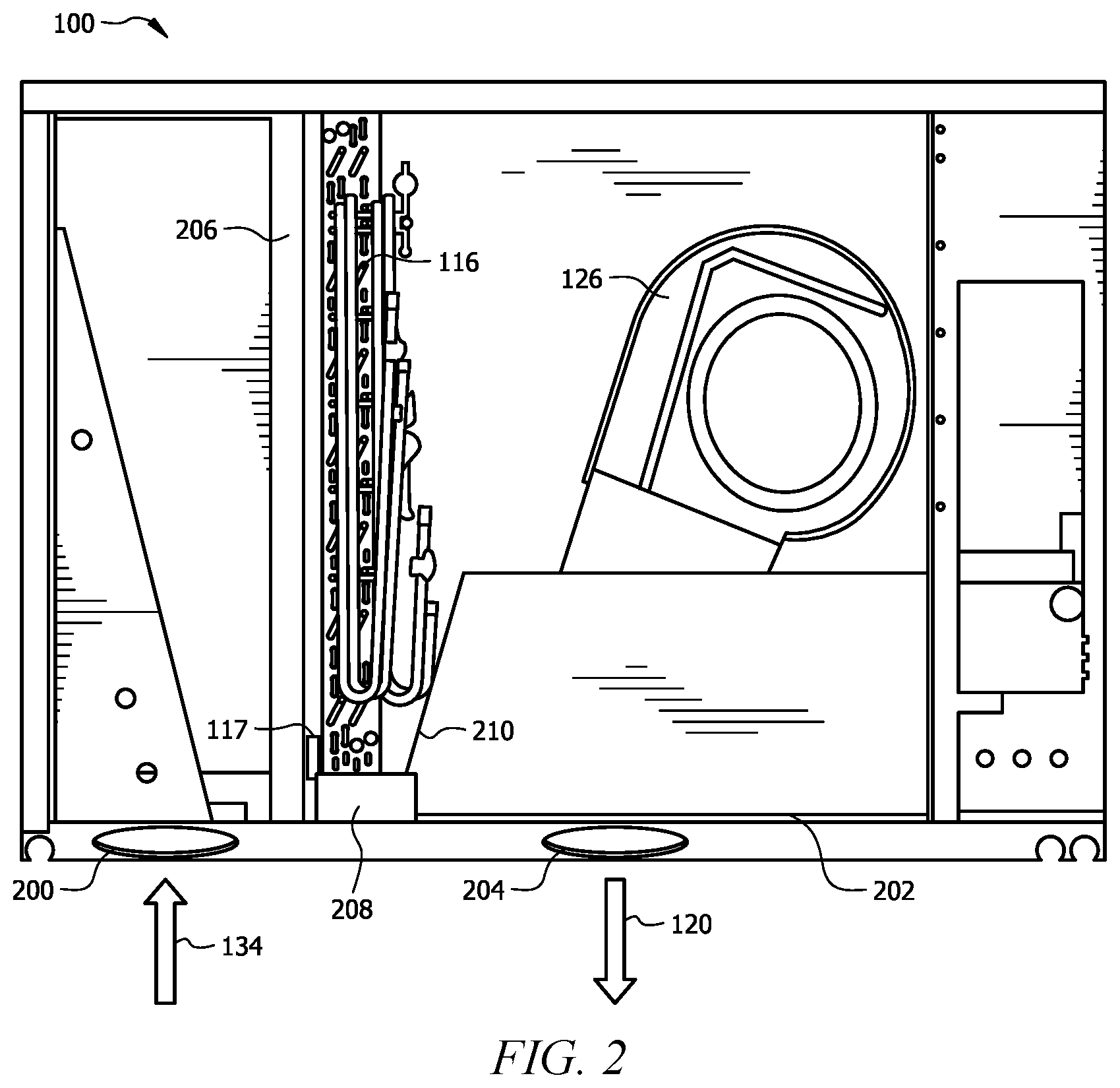 Patent US12460832 Figure 2 – Refrigerant detection for a cooling system