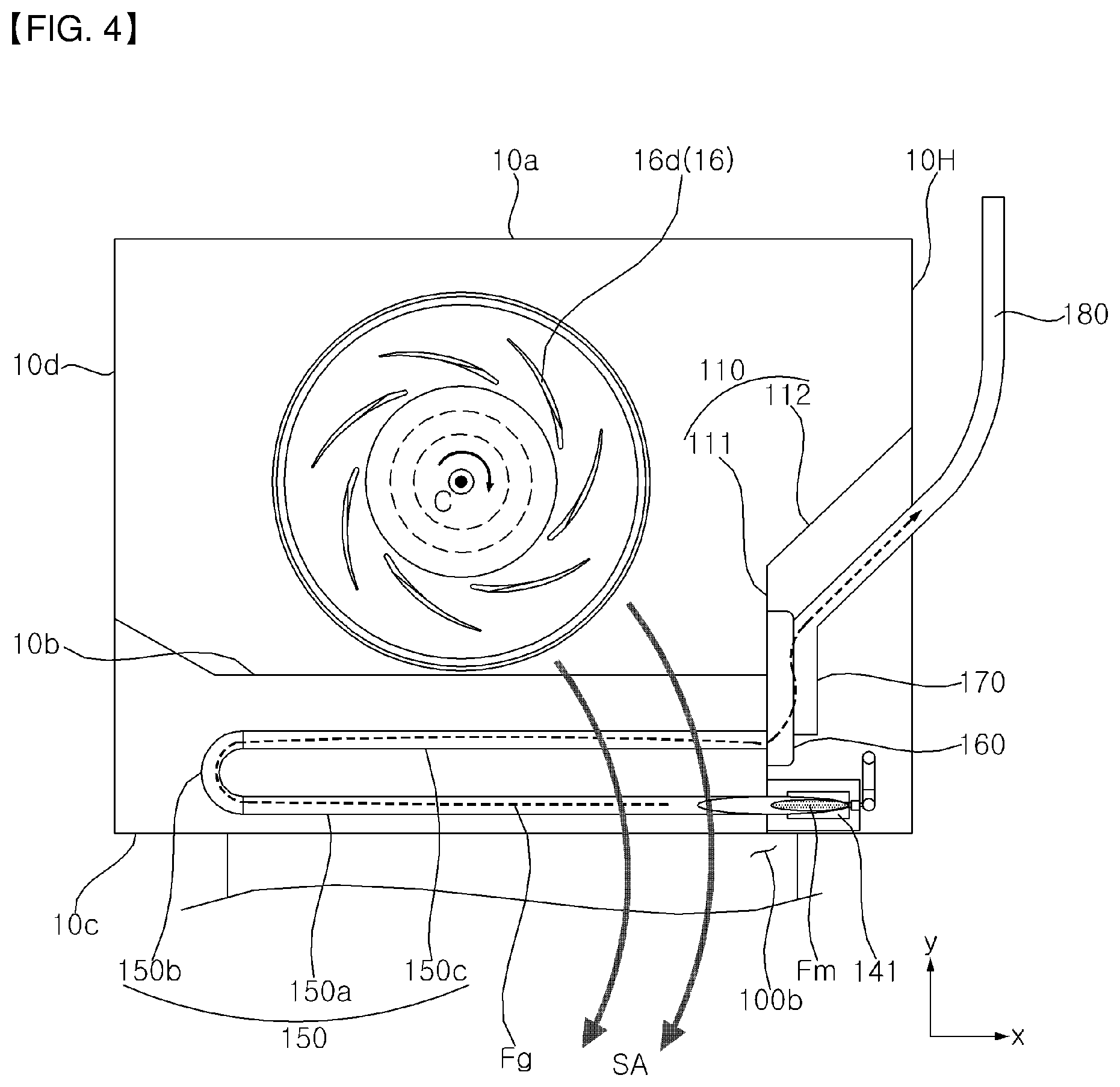 Patent US12460837 Figure 4 – Gas furnace and air conditioner having the same