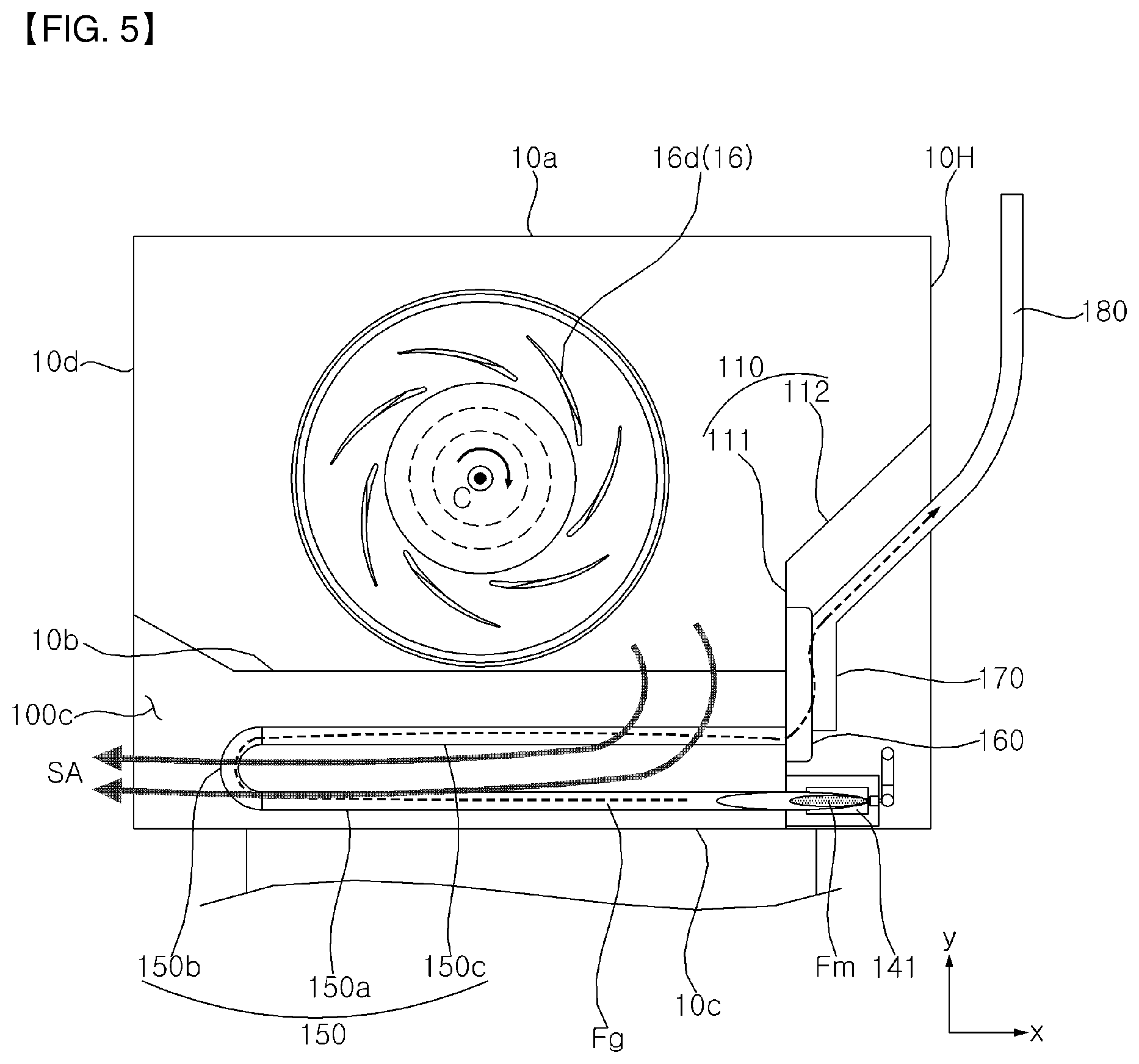 Patent US12460837 Figure 5 – Gas furnace and air conditioner having the same