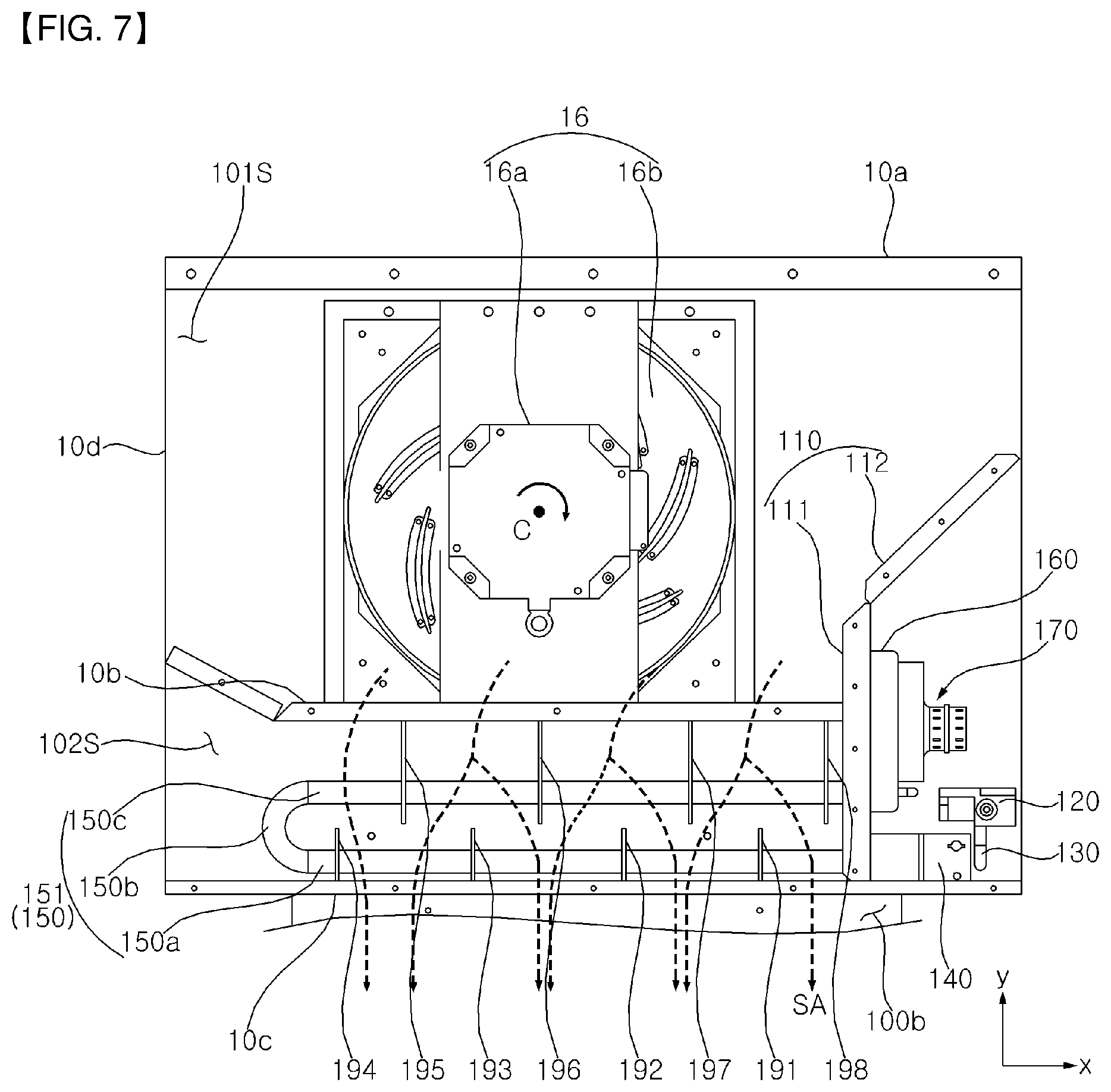 Patent US12460837 Figure 7 – Gas furnace and air conditioner having the same