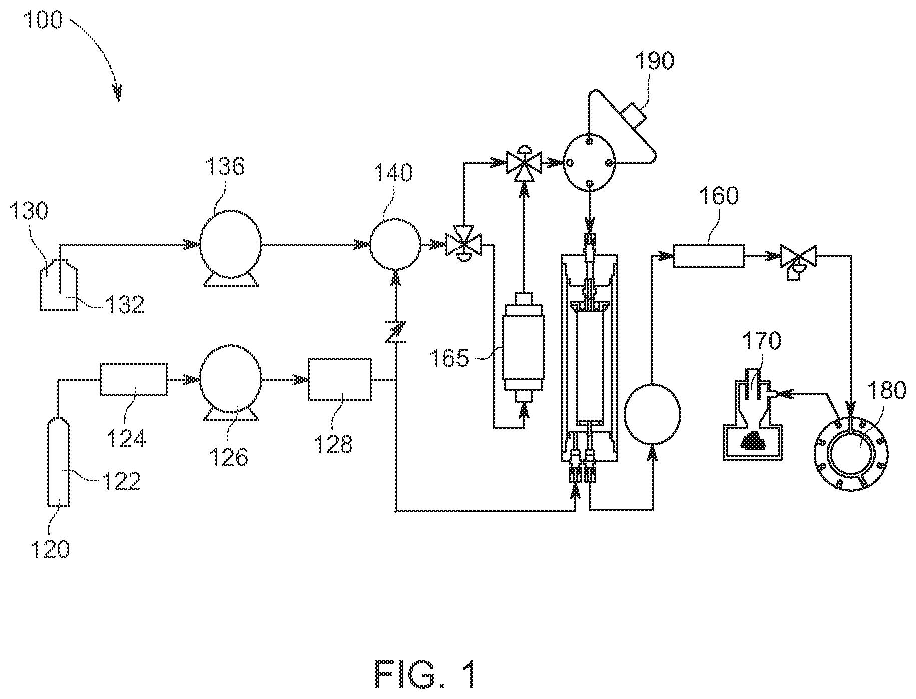 Patent US12460842 — High-pressure fluid chromatography system using interior-to-exterior column pressure equalization — Figure 1