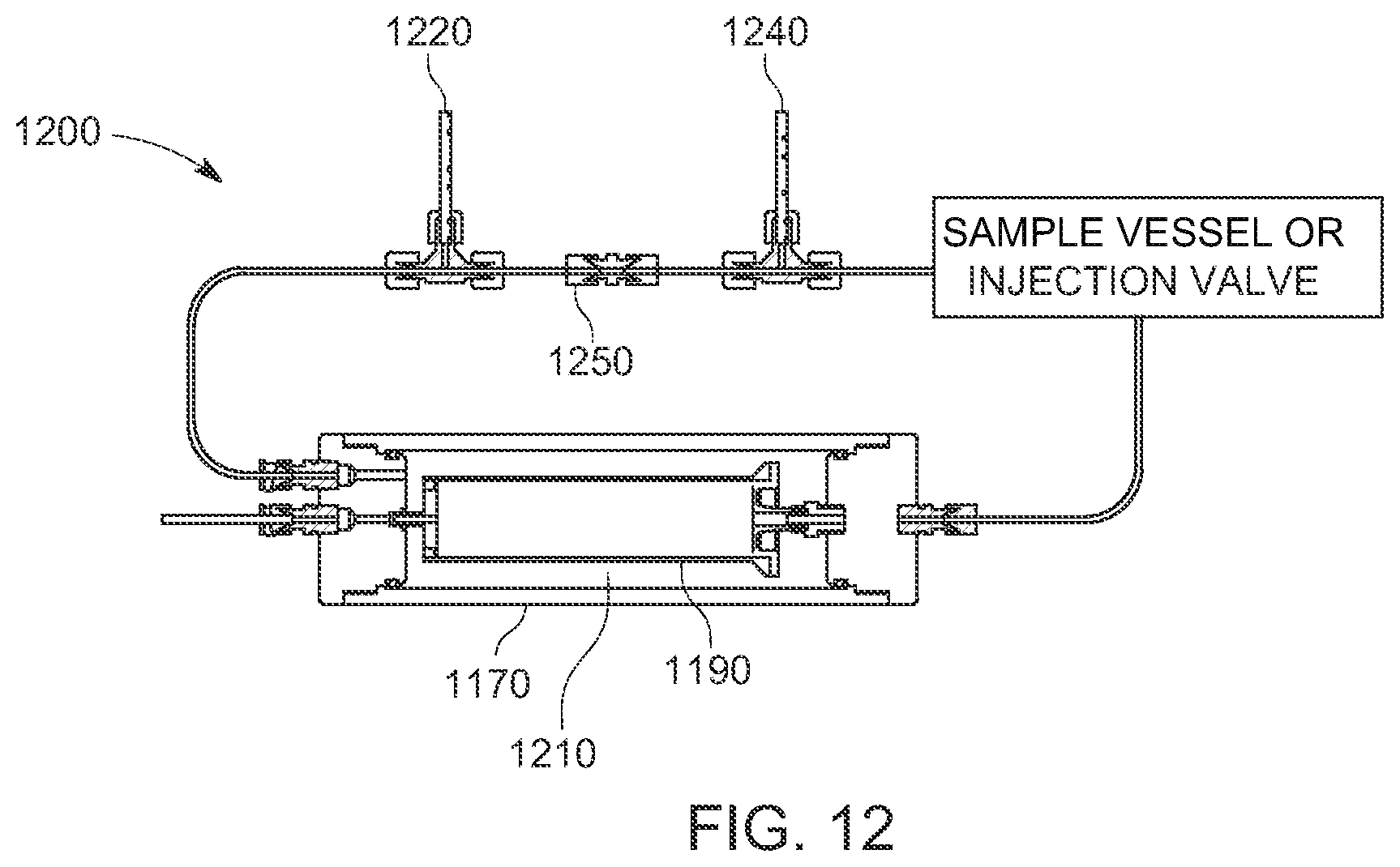 Patent US12460842 Figure 13 – High-pressure fluid chromatography system using interior-to-exterior column pressure equalization