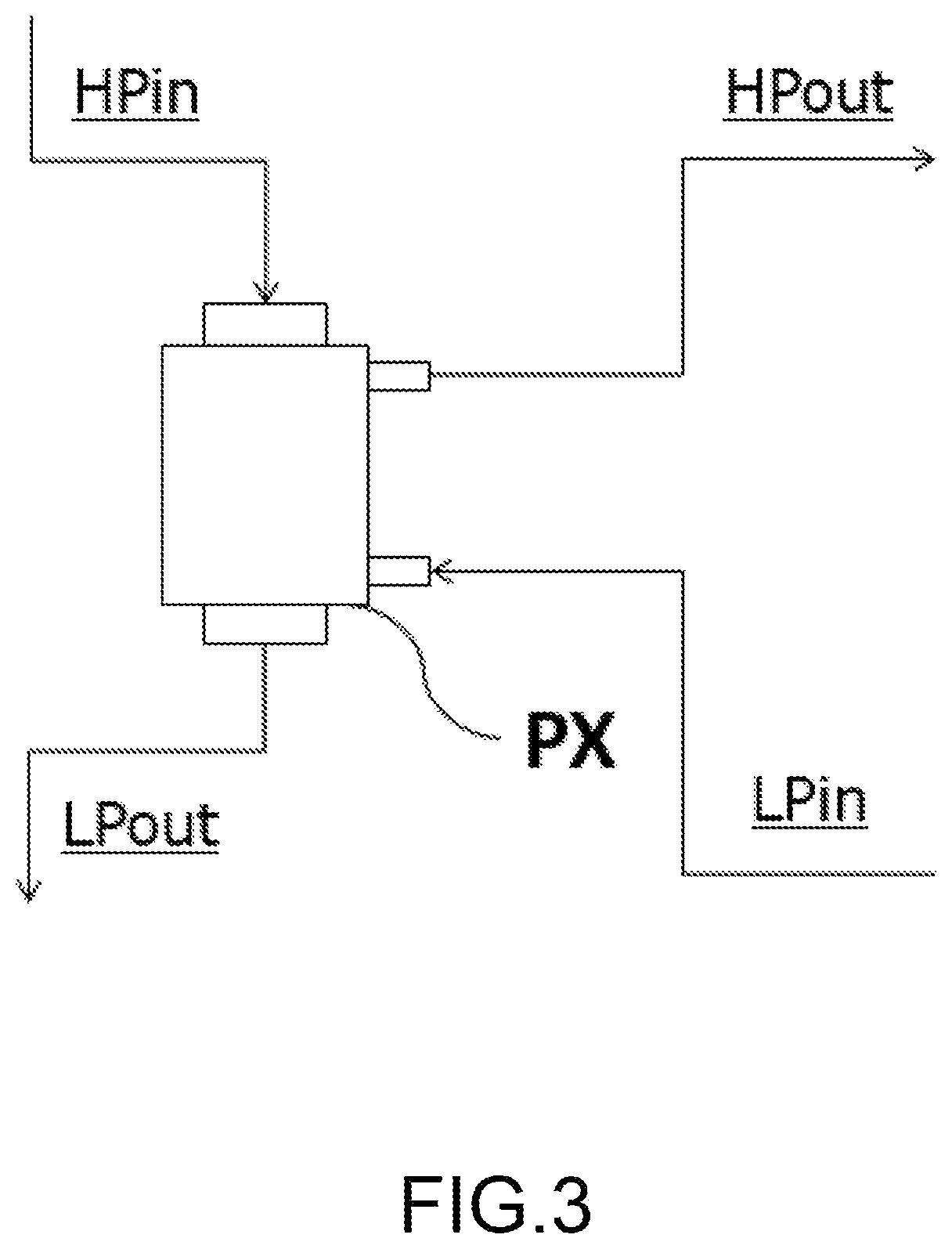 Patent US12460843 Figure 3 – Vapour compression refrigeration system with rotary pressure exchanger and management method of such a system