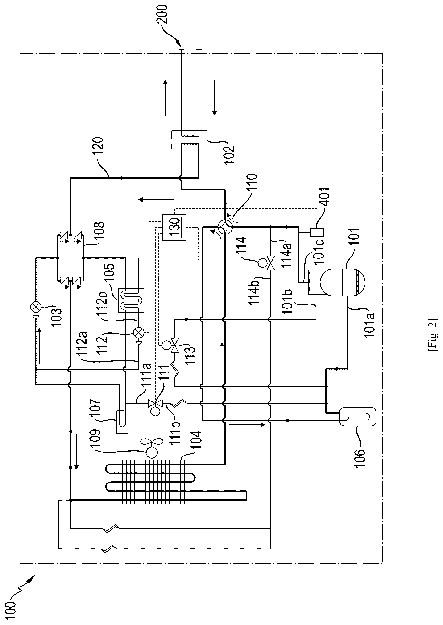 Patent US12460852 Figure 2 – Heat pump