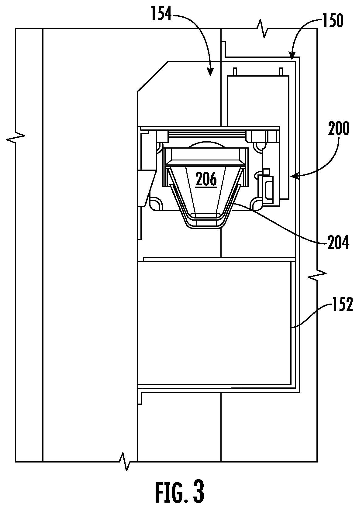 Patent US12460854 Figure 3 – Sweep assembly for a refrigerator icemaker