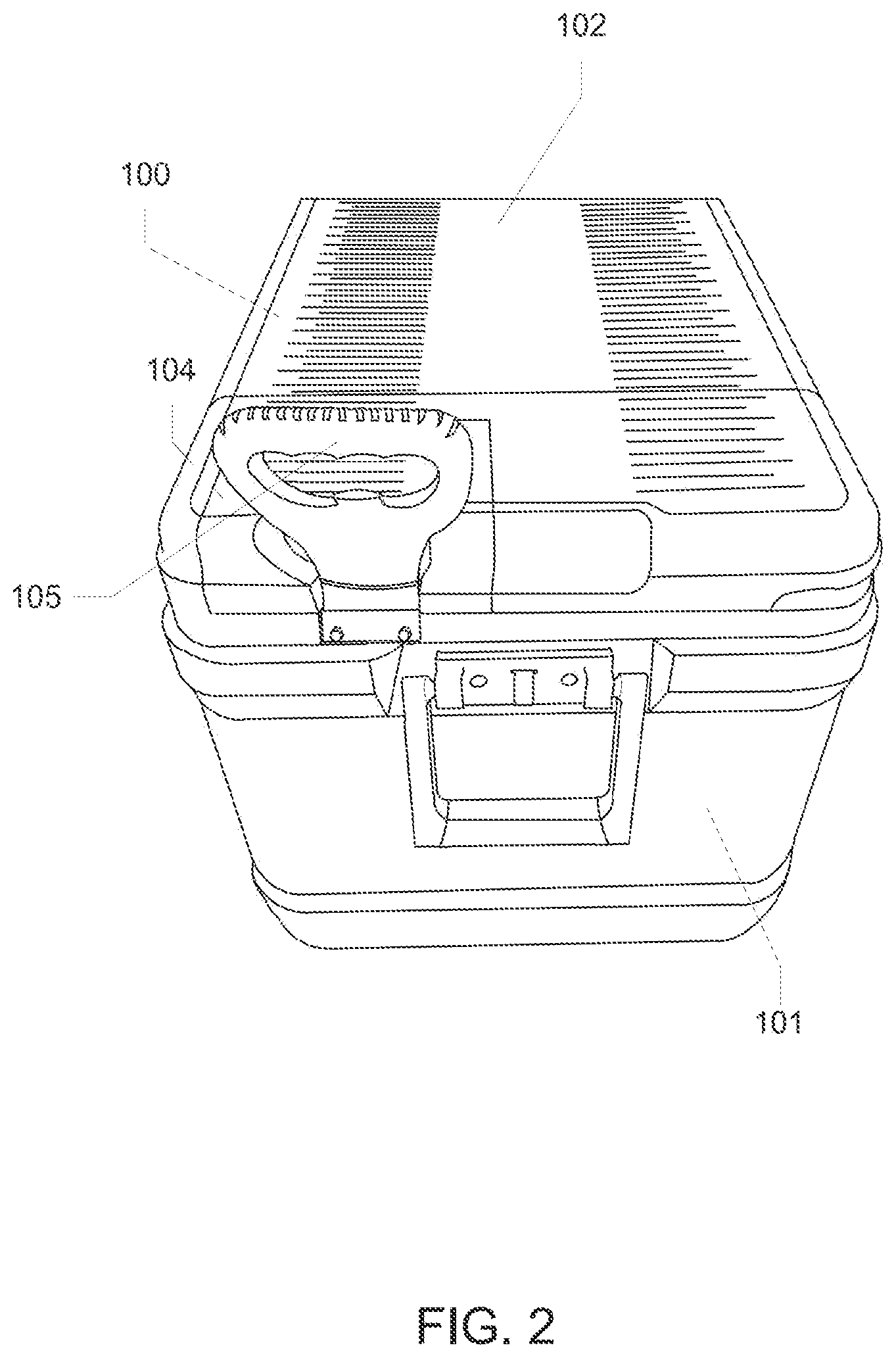 Patent US12460855 Figure 2 – Coolers with telescoping apparatus for access of separate contents