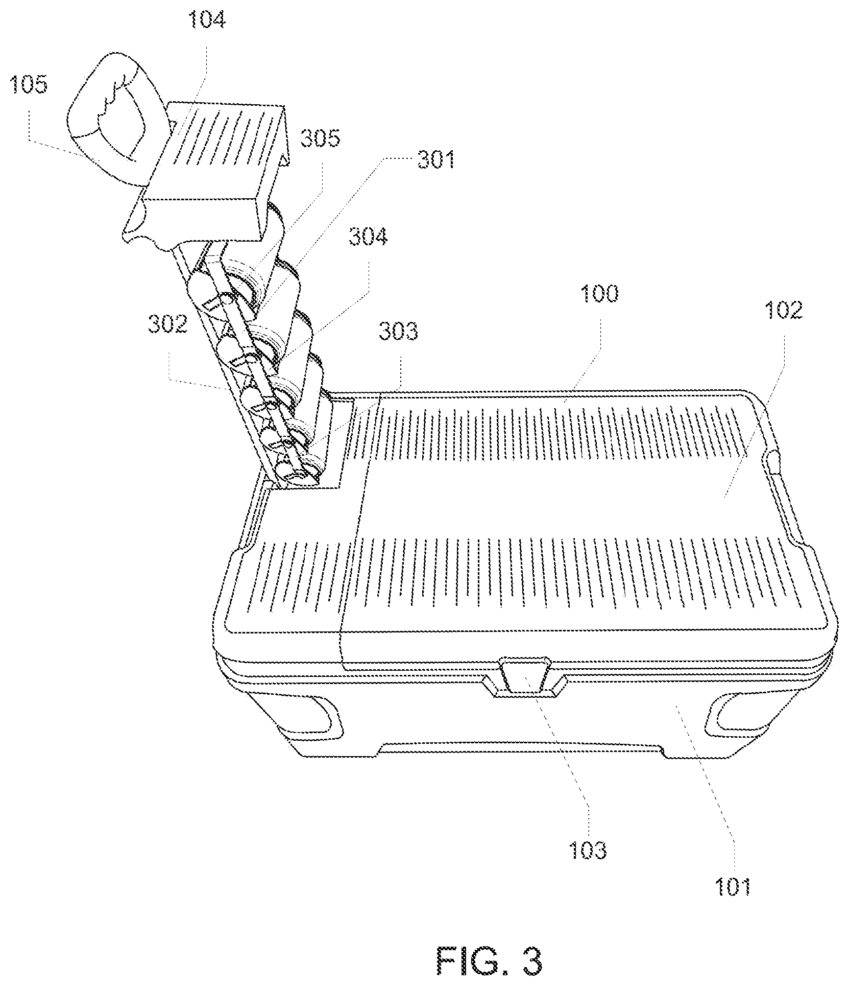 Patent US12460855 Figure 3 – Coolers with telescoping apparatus for access of separate contents