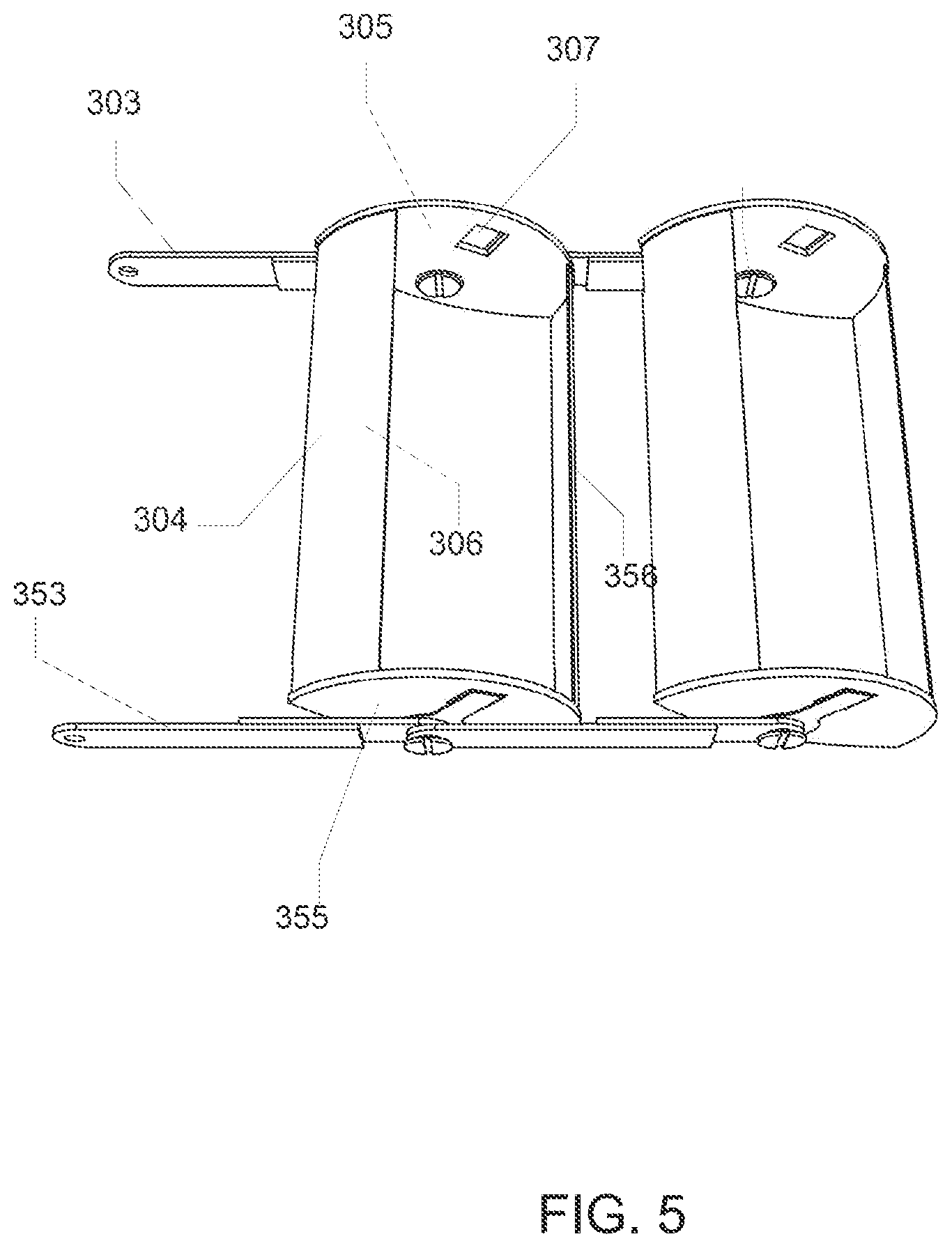 Patent US12460855 Figure 5 – Coolers with telescoping apparatus for access of separate contents
