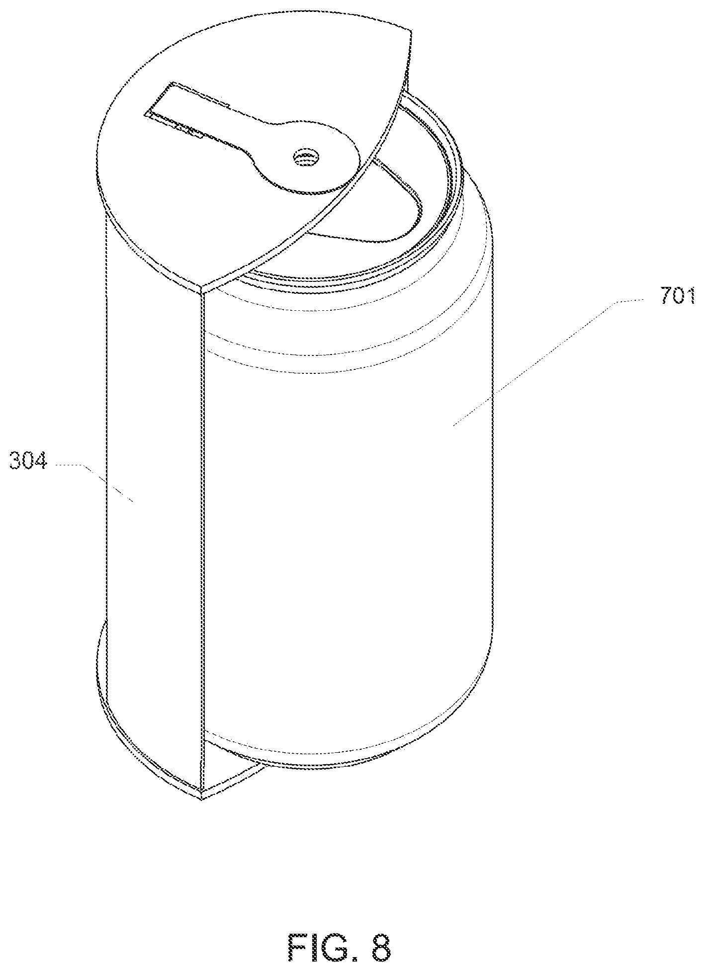 Patent US12460855 Figure 8 – Coolers with telescoping apparatus for access of separate contents