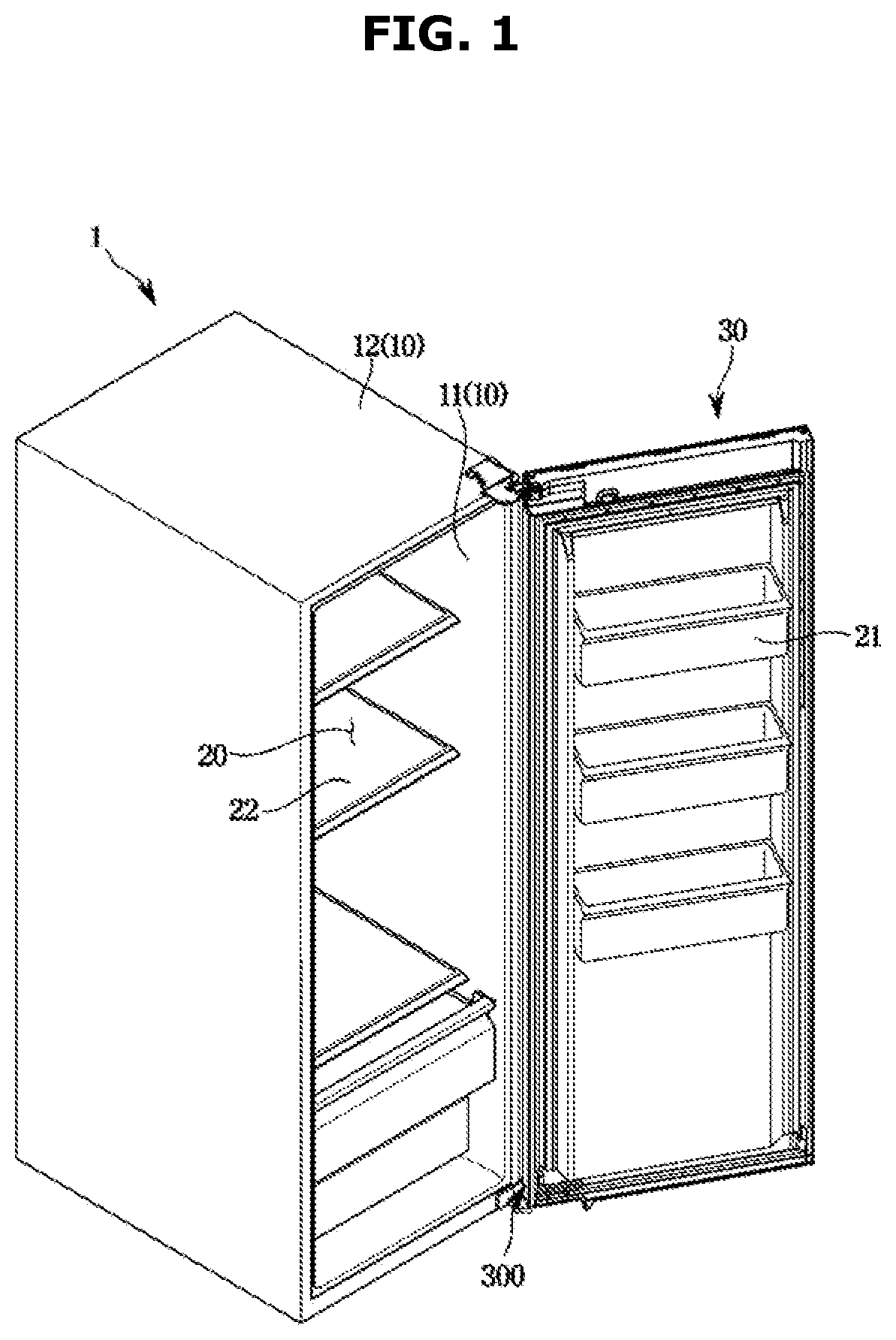 Patent US12460856 Figure 1 – Refrigerator