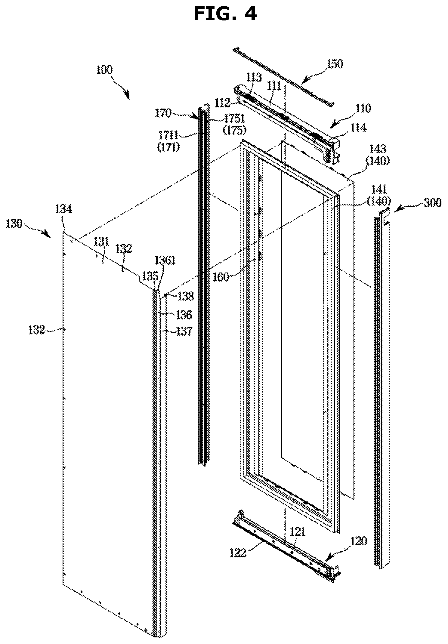 Patent US12460856 Figure 4 – Refrigerator