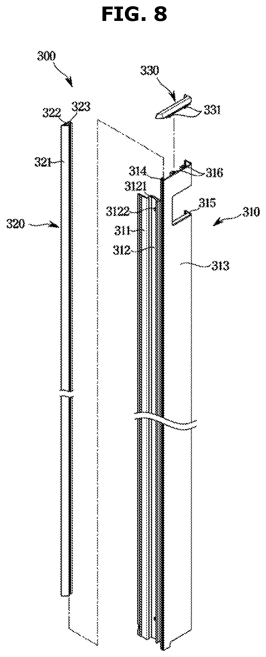 Patent US12460856 Figure 8 – Refrigerator