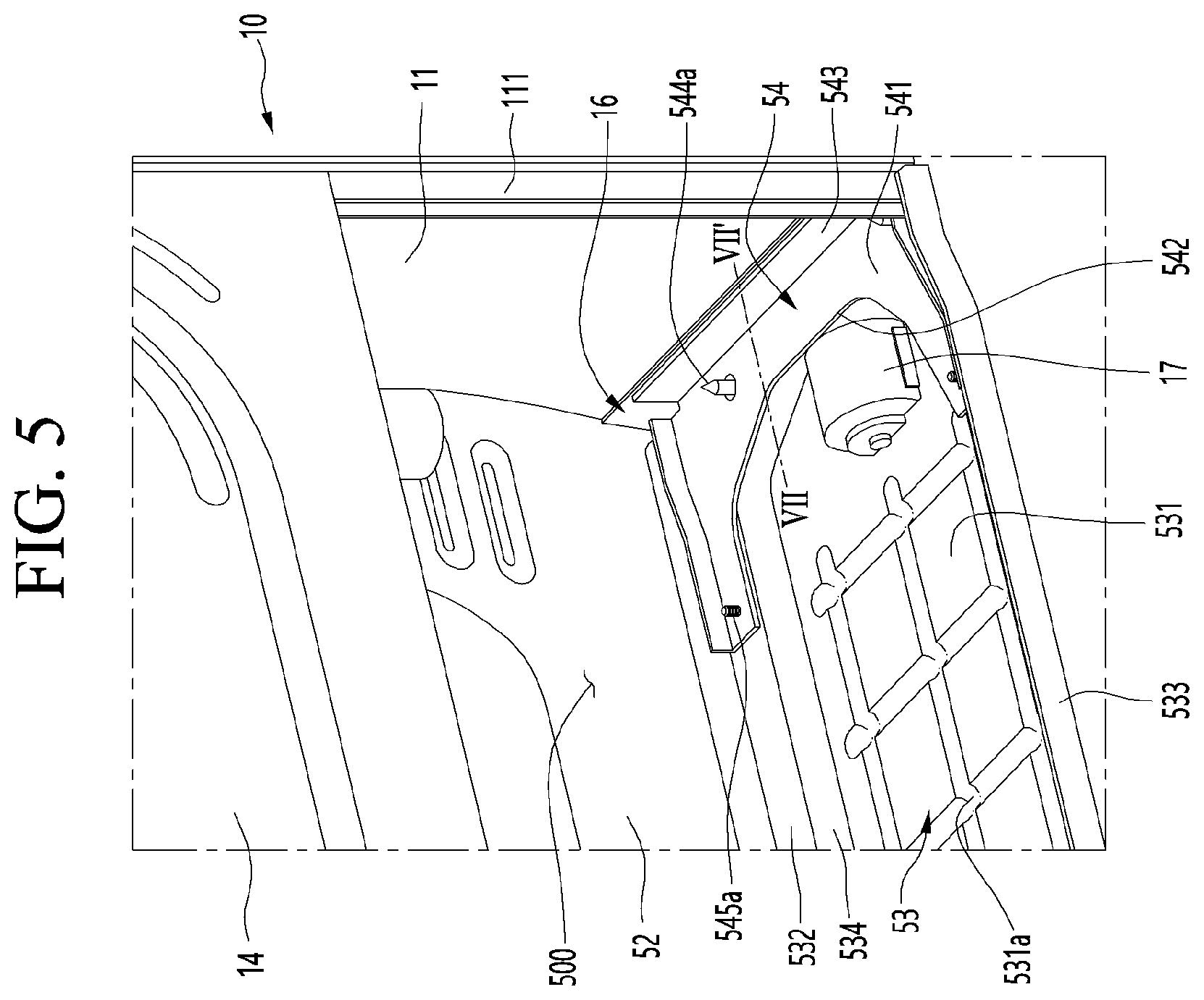 Patent US12460857 Figure 5 – Refrigerator
