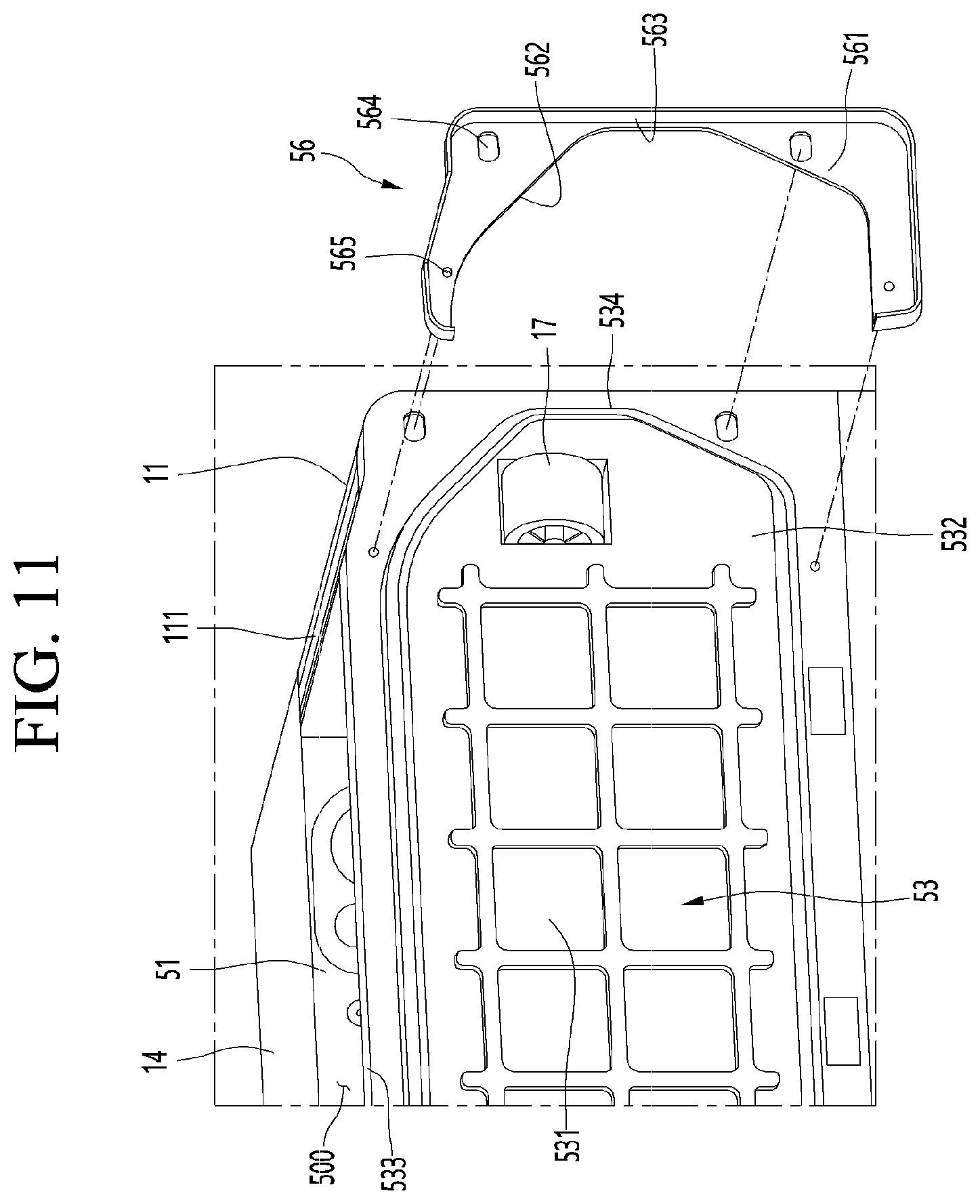 Patent US12460857 Figure 11 – Refrigerator