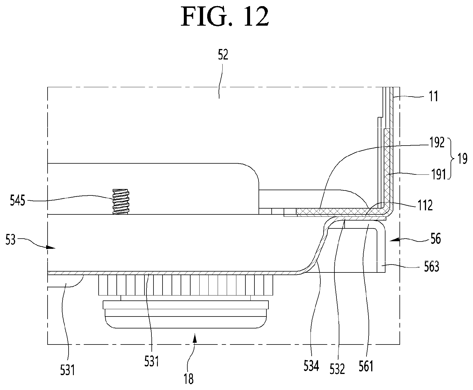 Patent US12460857 Figure 12 – Refrigerator