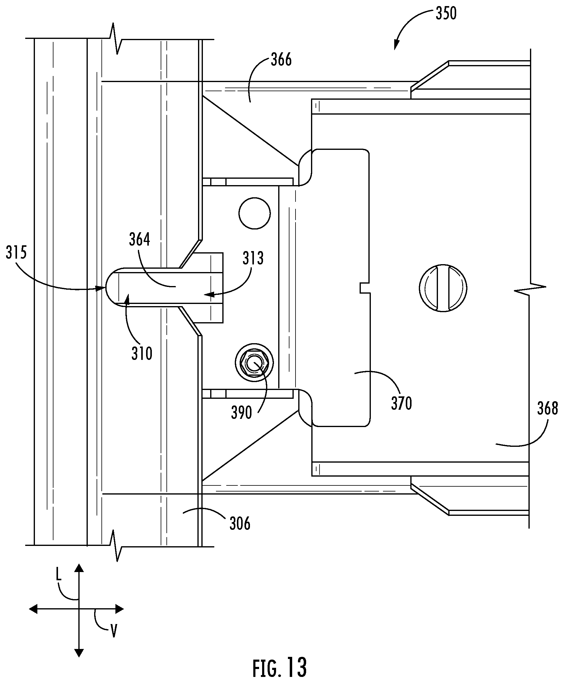 Patent US12460858 Figure 12 – Snap fit attachment feature for a mullion assembly of a refrigerator appliance