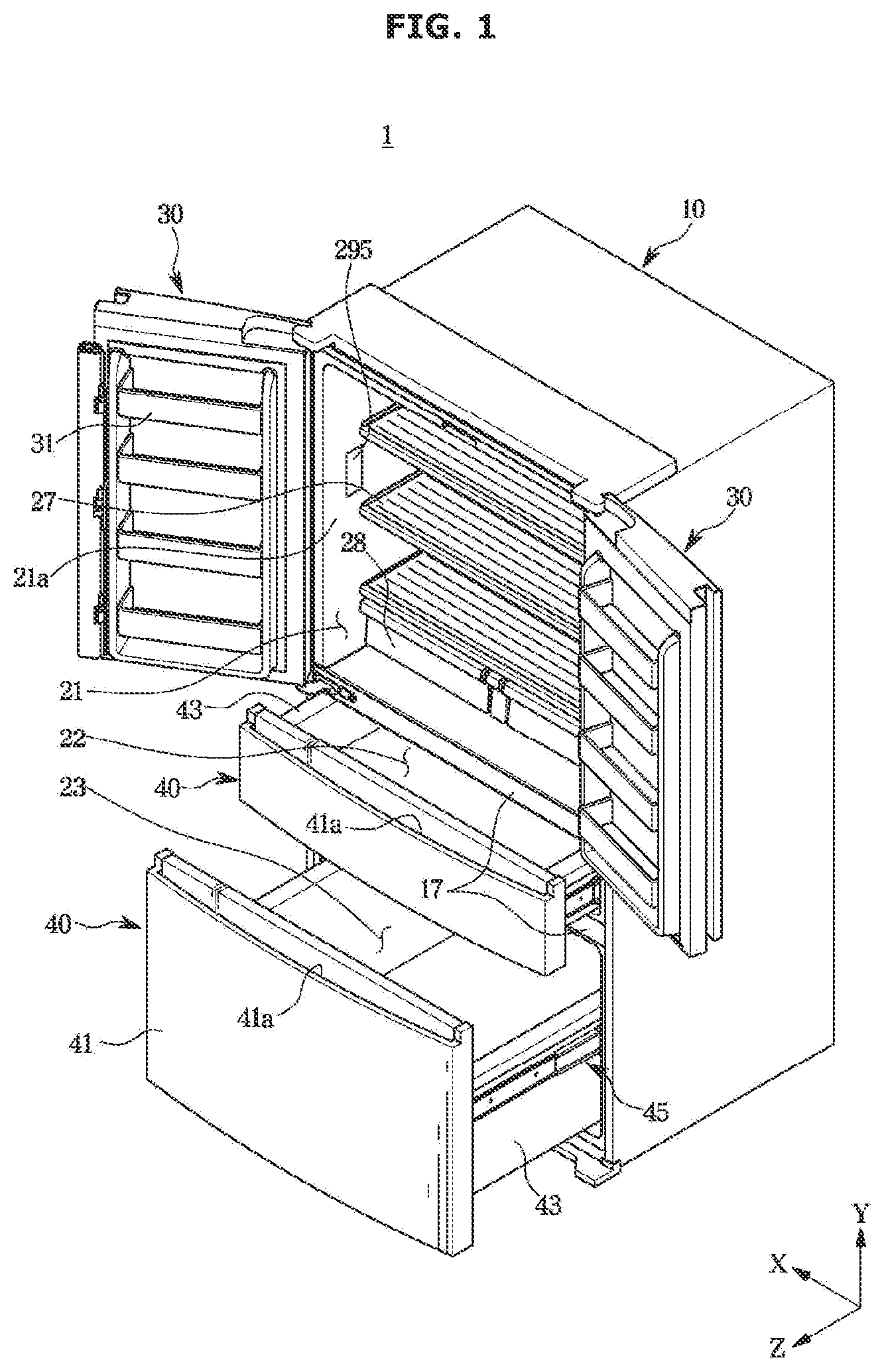 Patent US12460859 — Refrigerator — Figure 1