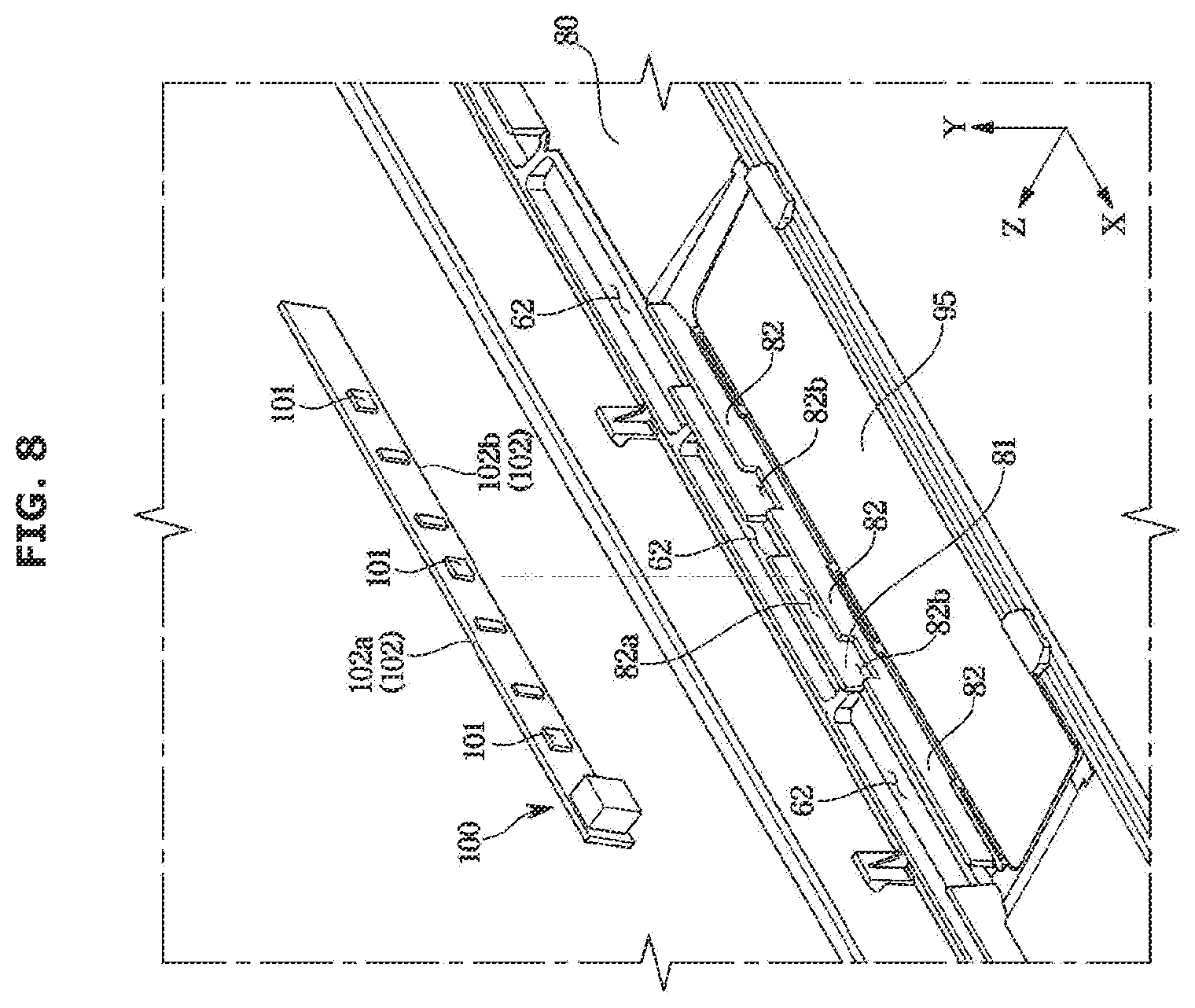 Patent US12460859 Figure 8 – Refrigerator