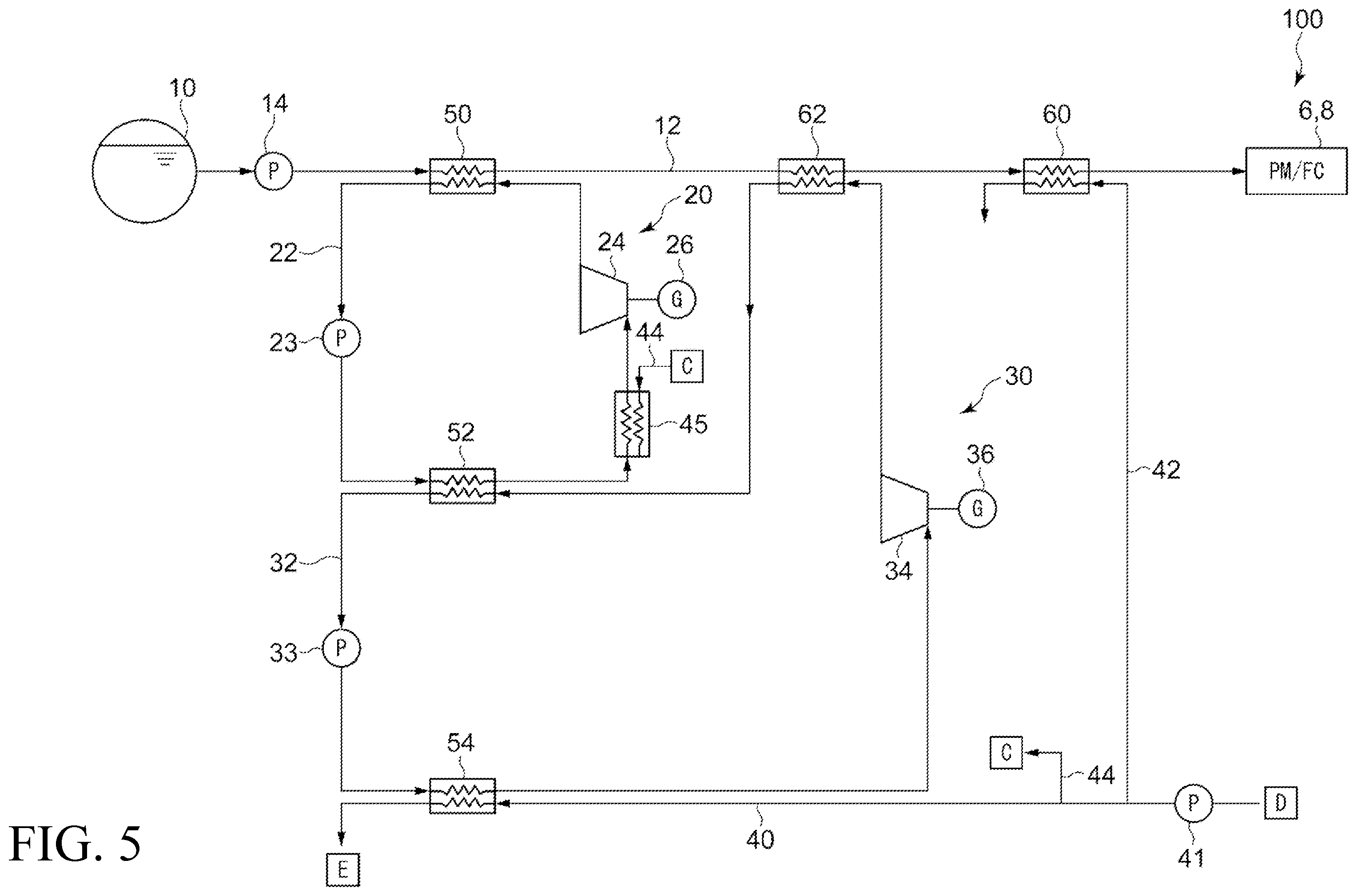 Patent US12460860 Figure 5 – Cold energy recovery facility and marine vessel