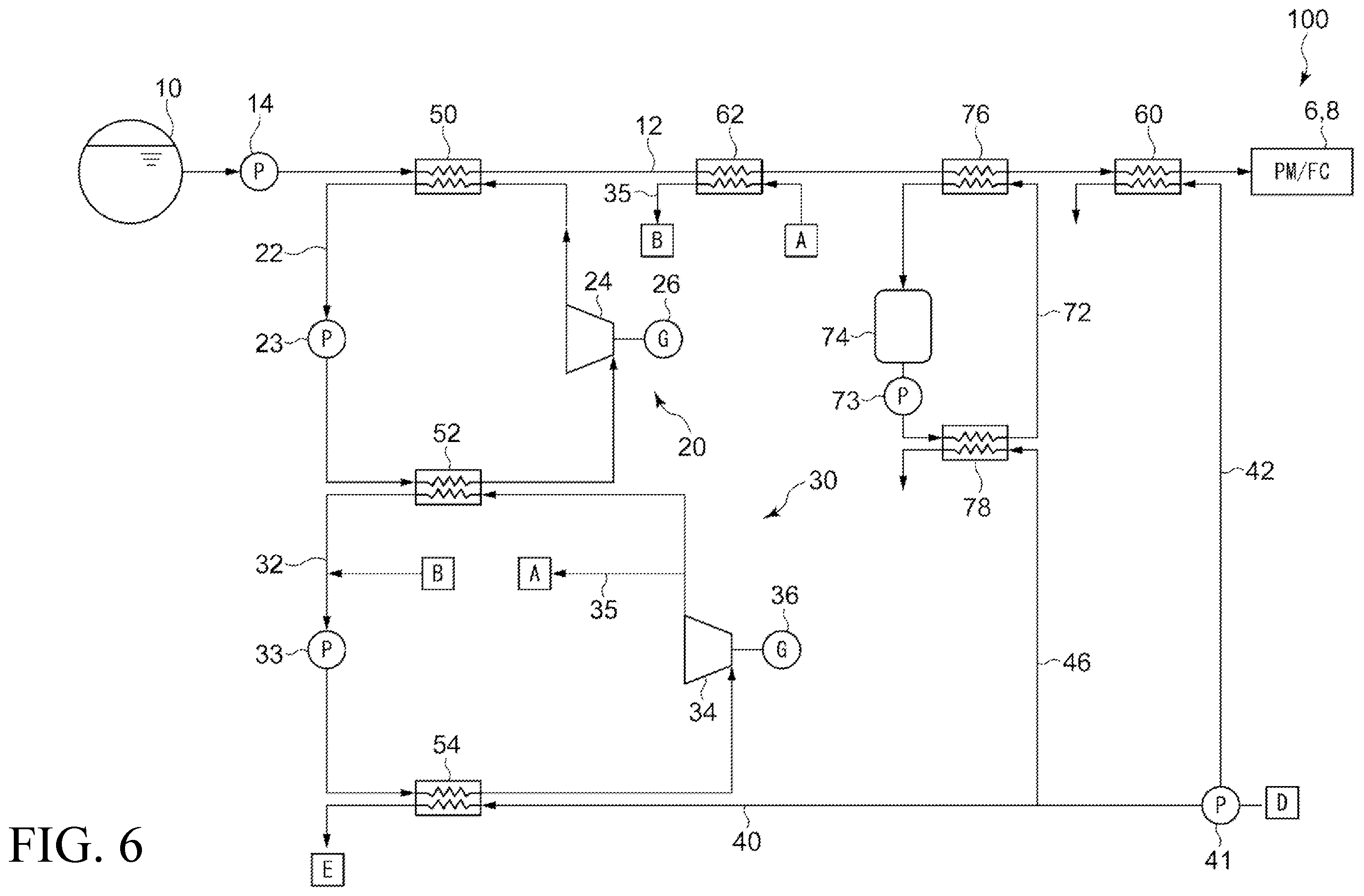Patent US12460860 Figure 6 – Cold energy recovery facility and marine vessel