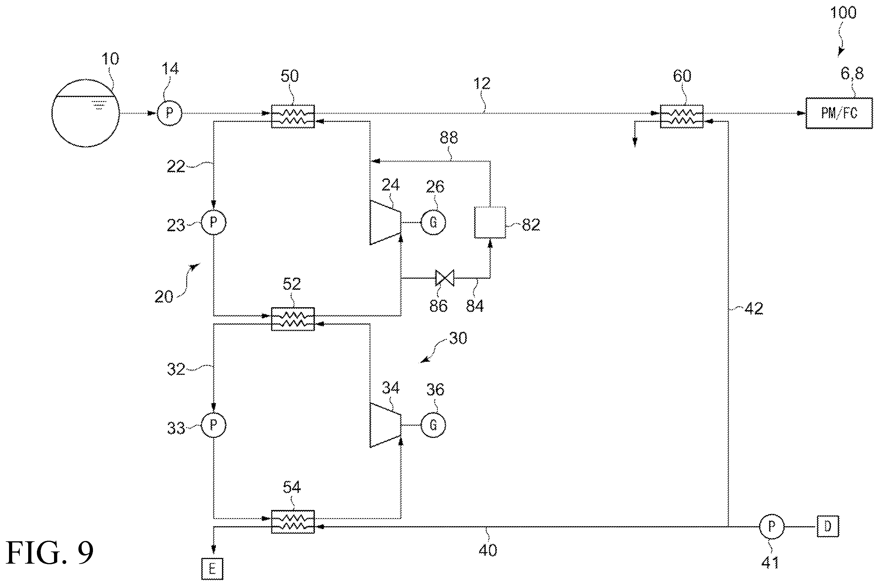Patent US12460860 Figure 9 – Cold energy recovery facility and marine vessel