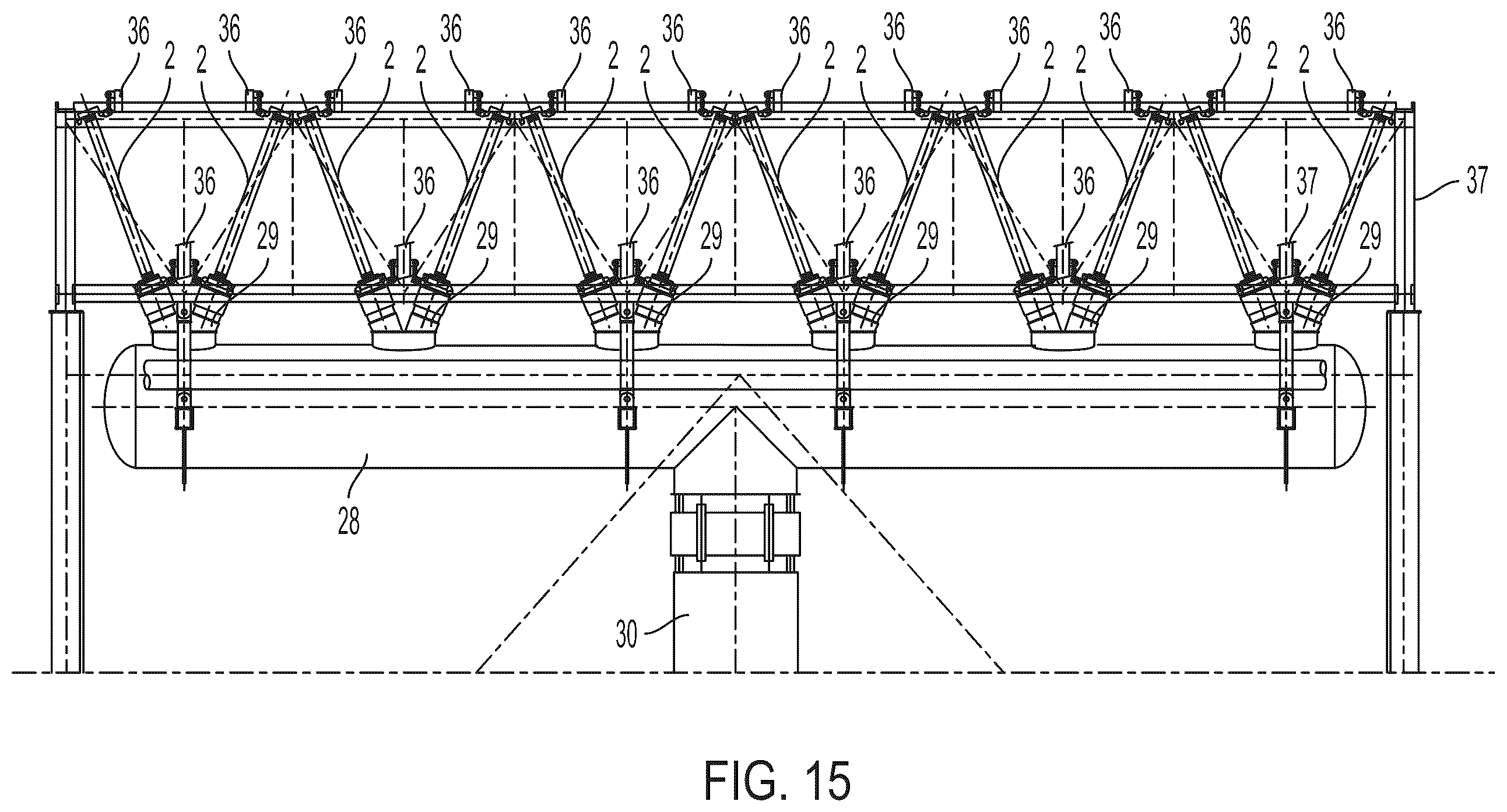 Patent US12460866 Figure 10 – Advanced large scale field-erected air cooled industrial steam condenser