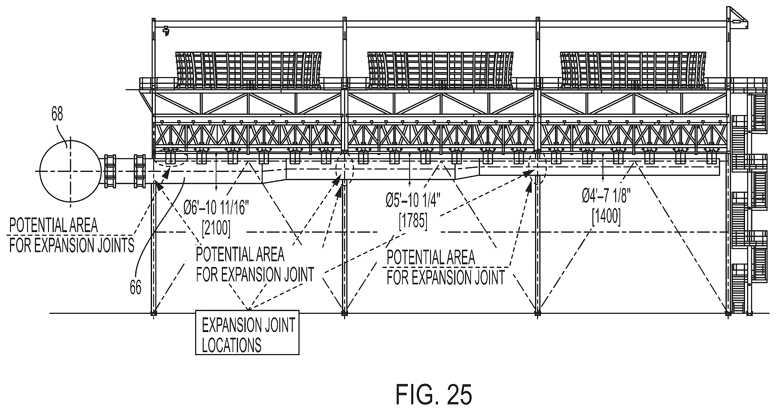 Patent US12460866 Figure 19 – Advanced large scale field-erected air cooled industrial steam condenser