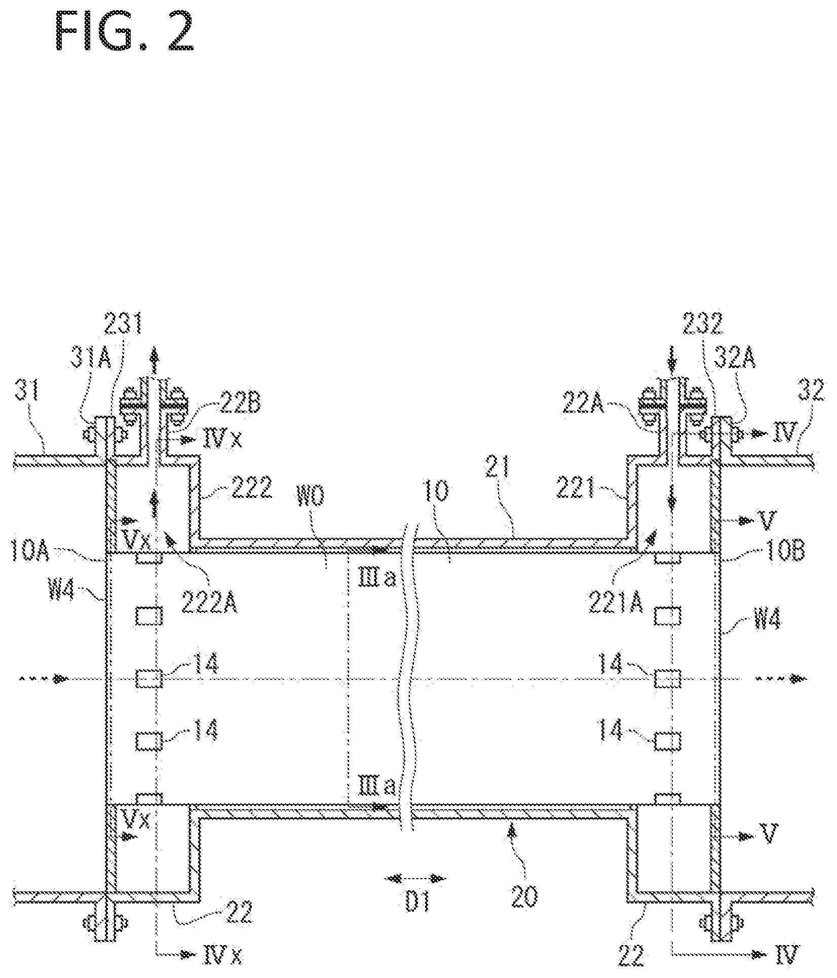 Patent US12460869 Figure 2 – Heat exchange core, heat exchanger, and method for manufacturing heat exchange core