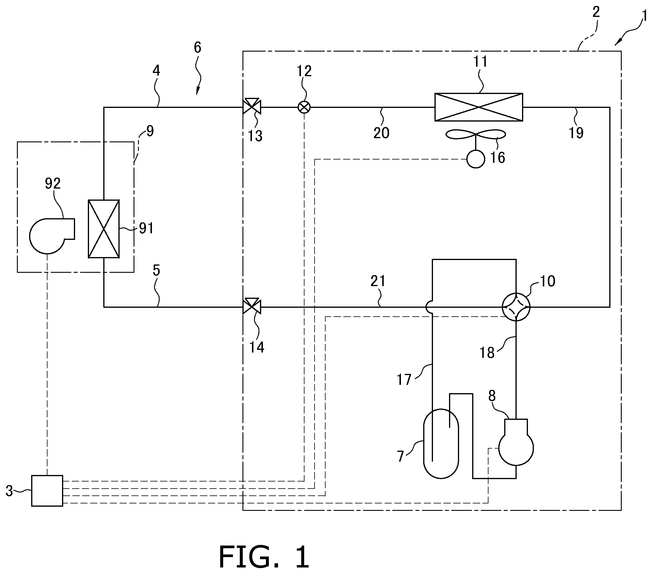 Patent US12460870 Figure 1 – Heat exchanger and heat pump apparatus