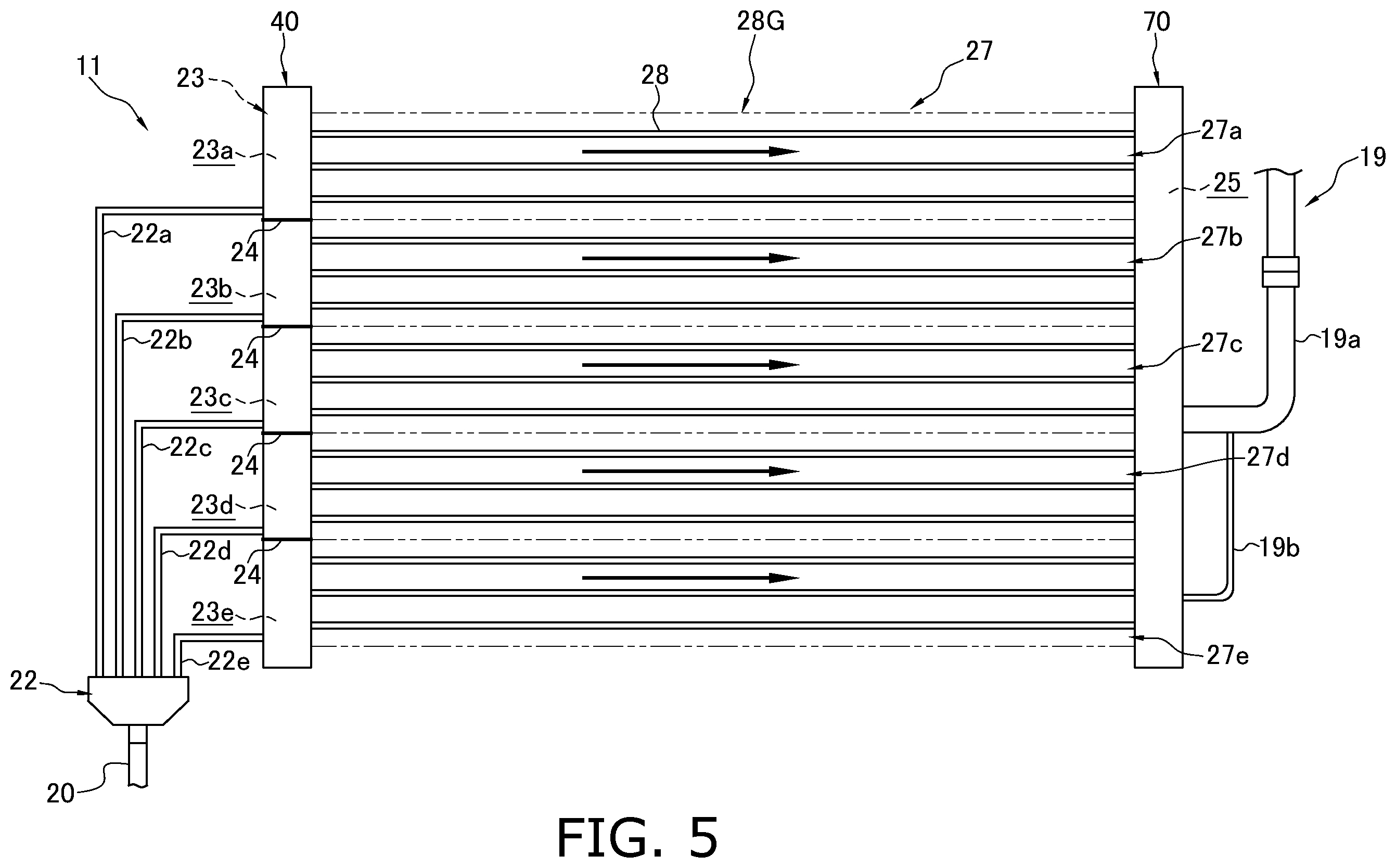 Patent US12460870 Figure 5 – Heat exchanger and heat pump apparatus
