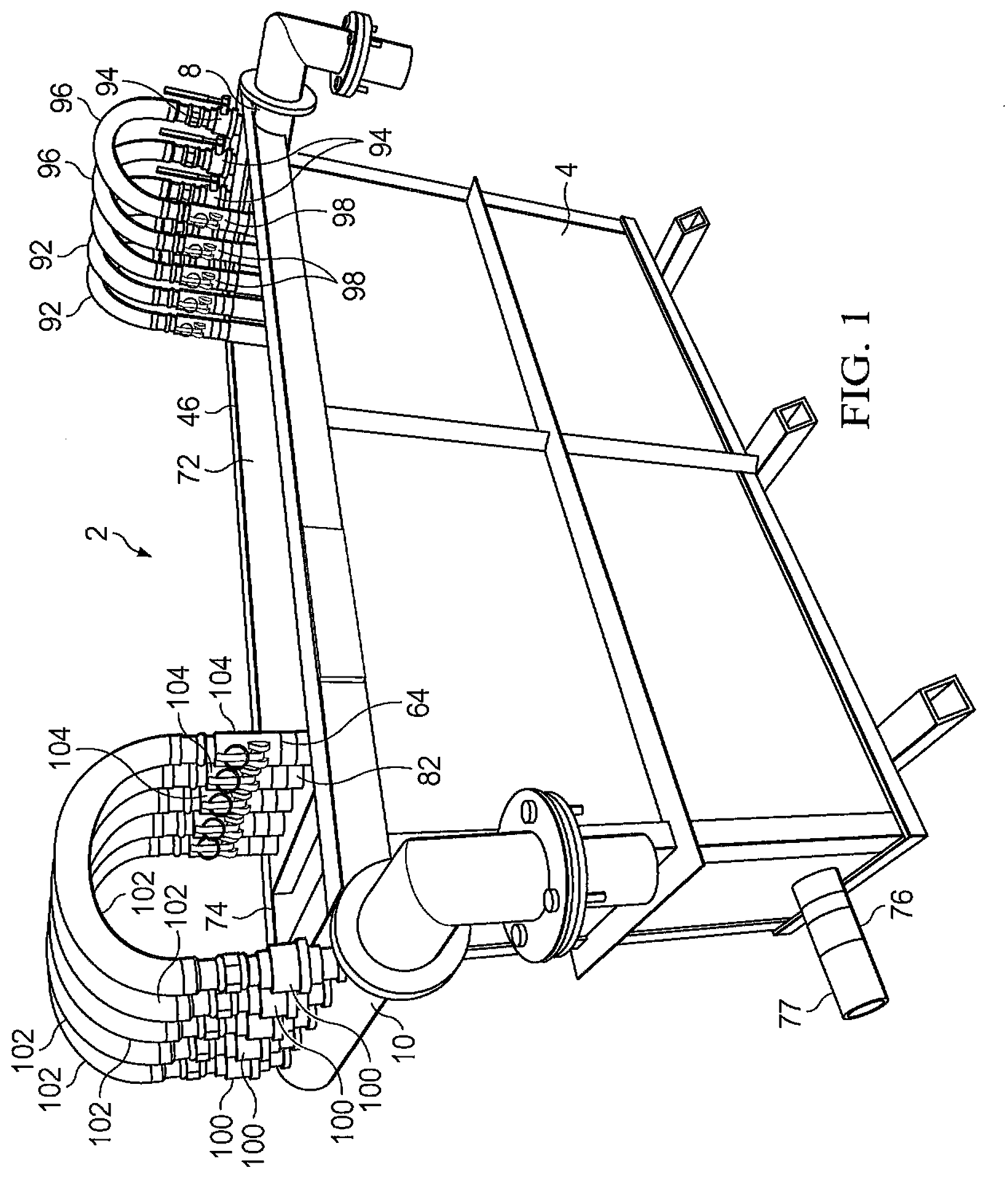 Patent US12460873 Figure 1 – Heat exchanger, plate element therefor, and method of construction