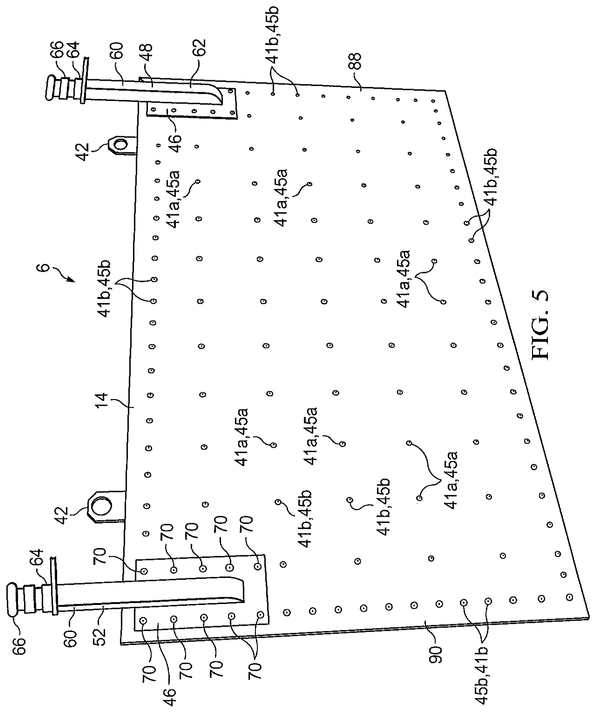 Patent US12460873 Figure 5 – Heat exchanger, plate element therefor, and method of construction